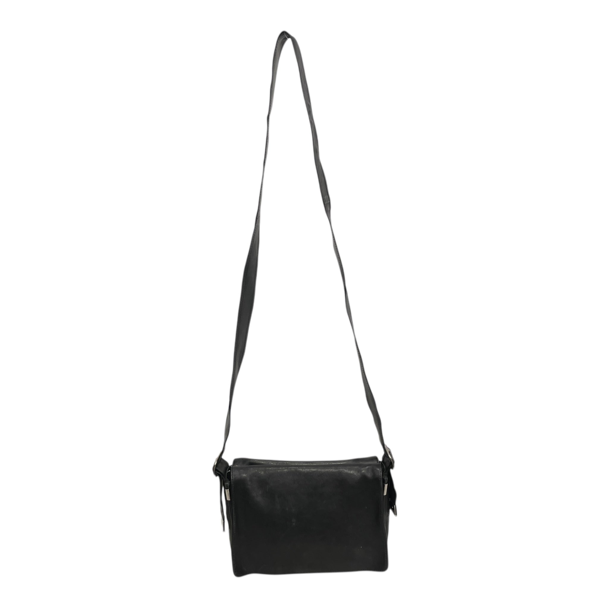 BURBERRY/Cross Body Bag/Leather/BLK/DOUBLE SIDED FLAP BAG view 2