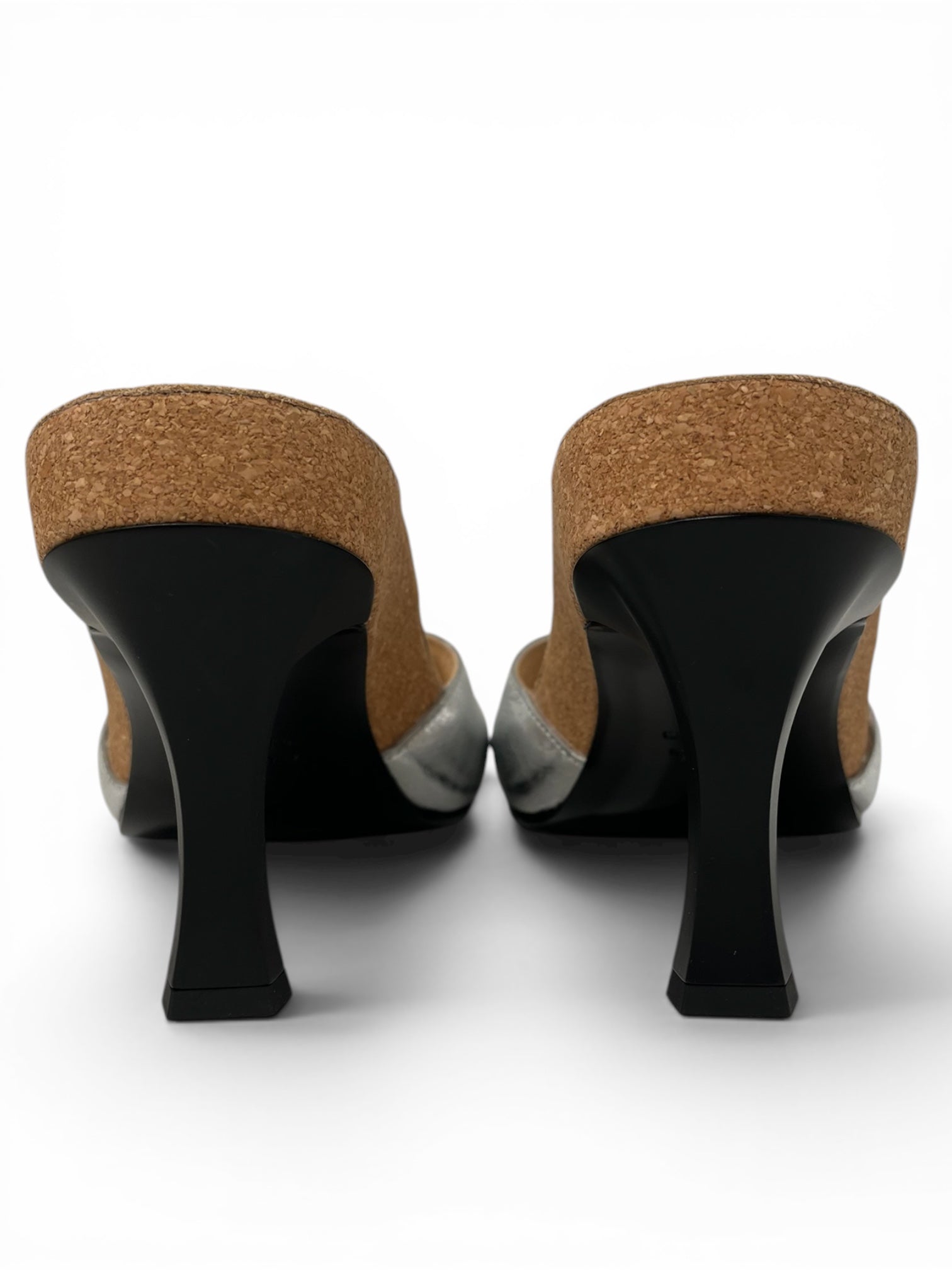 BALENCIAGA/Dr.Scholl/Heels/EU 40/Leather/SLV/Open-Toe/SUEDE SOLE/ BUCKLE view 3