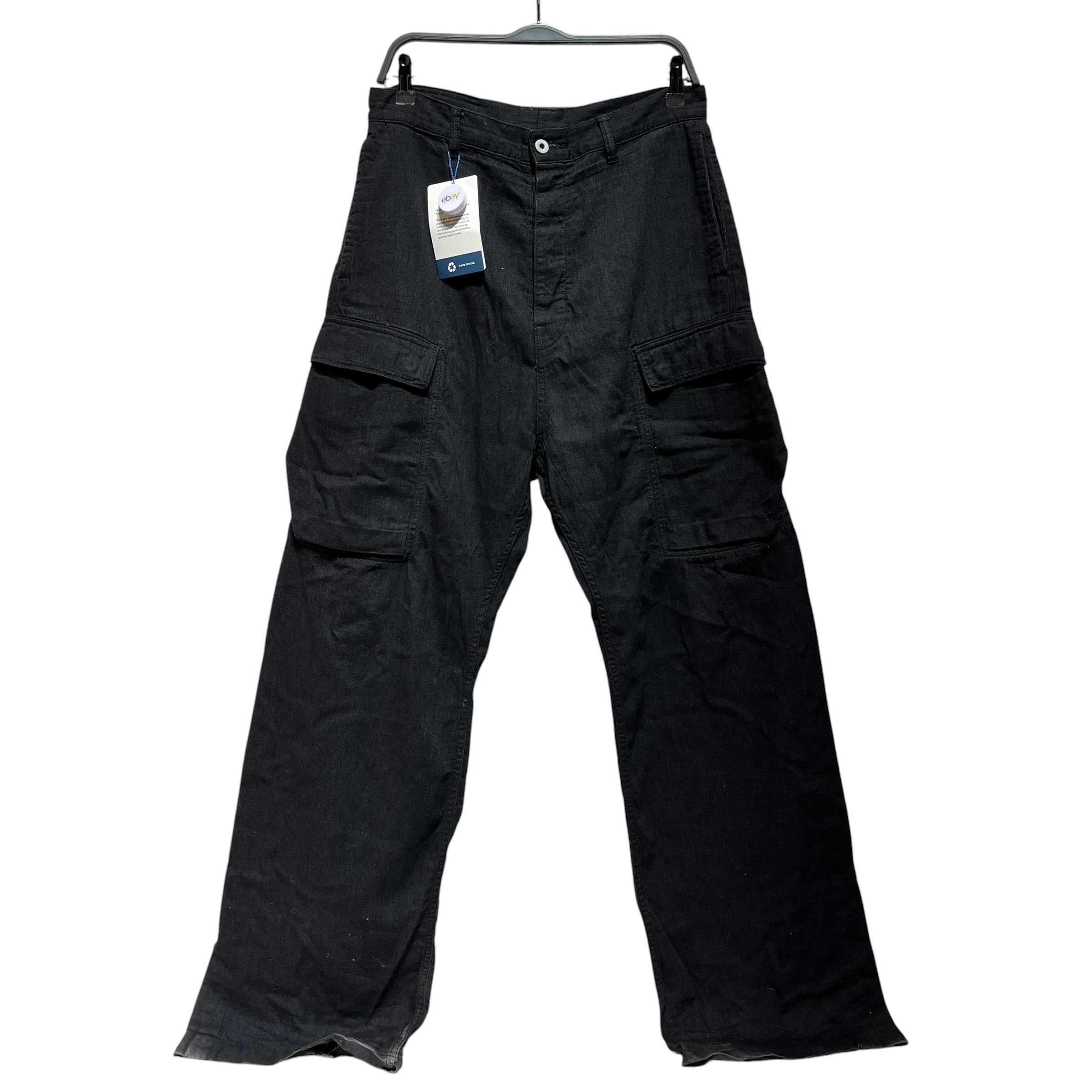 RICK OWENS DRKSHDW/Cargo Pants/33/Denim/BLK/geth cargo (selvedge) view 1