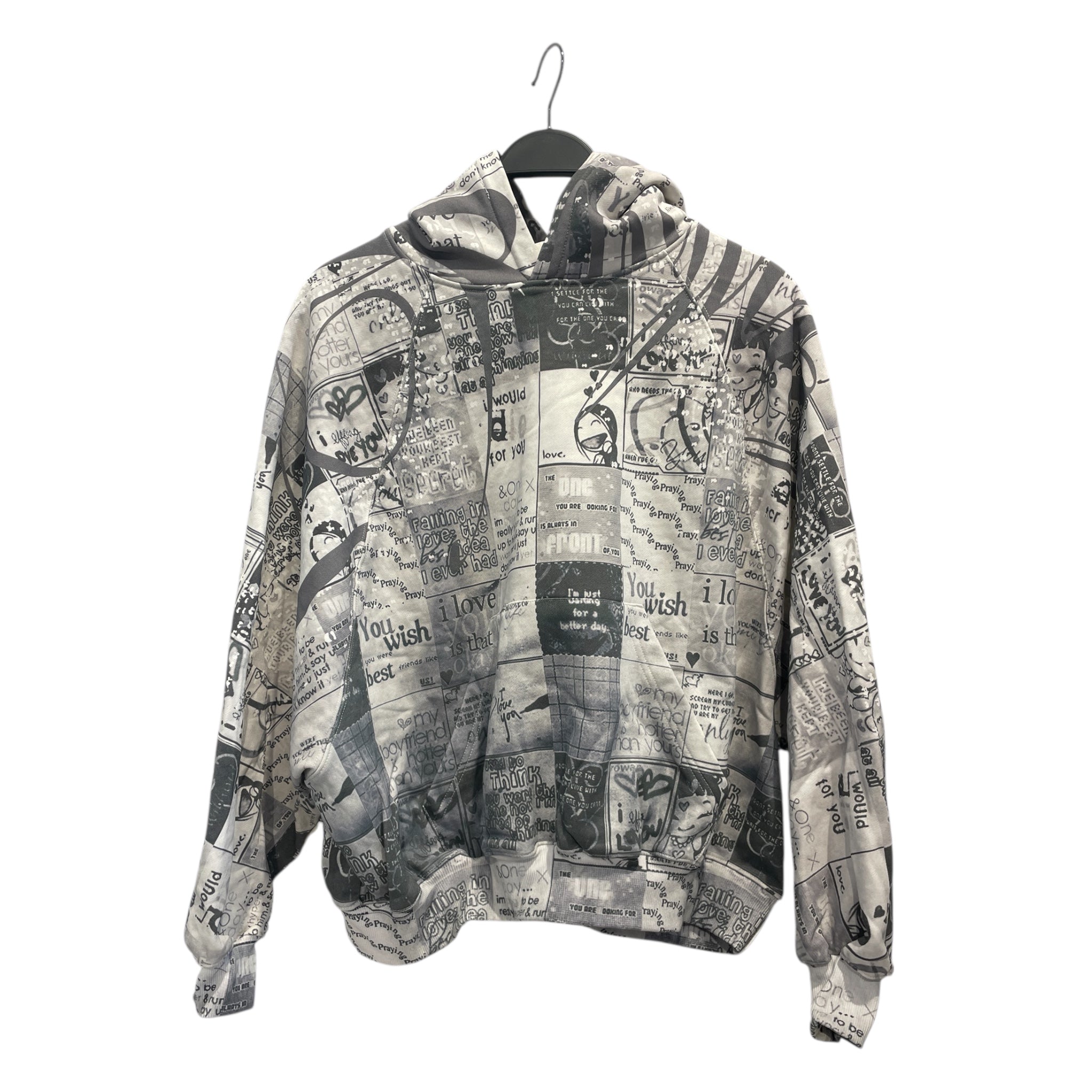 Praying/Hoodie/L/All Over Print/Cotton/GRY/ view 1
