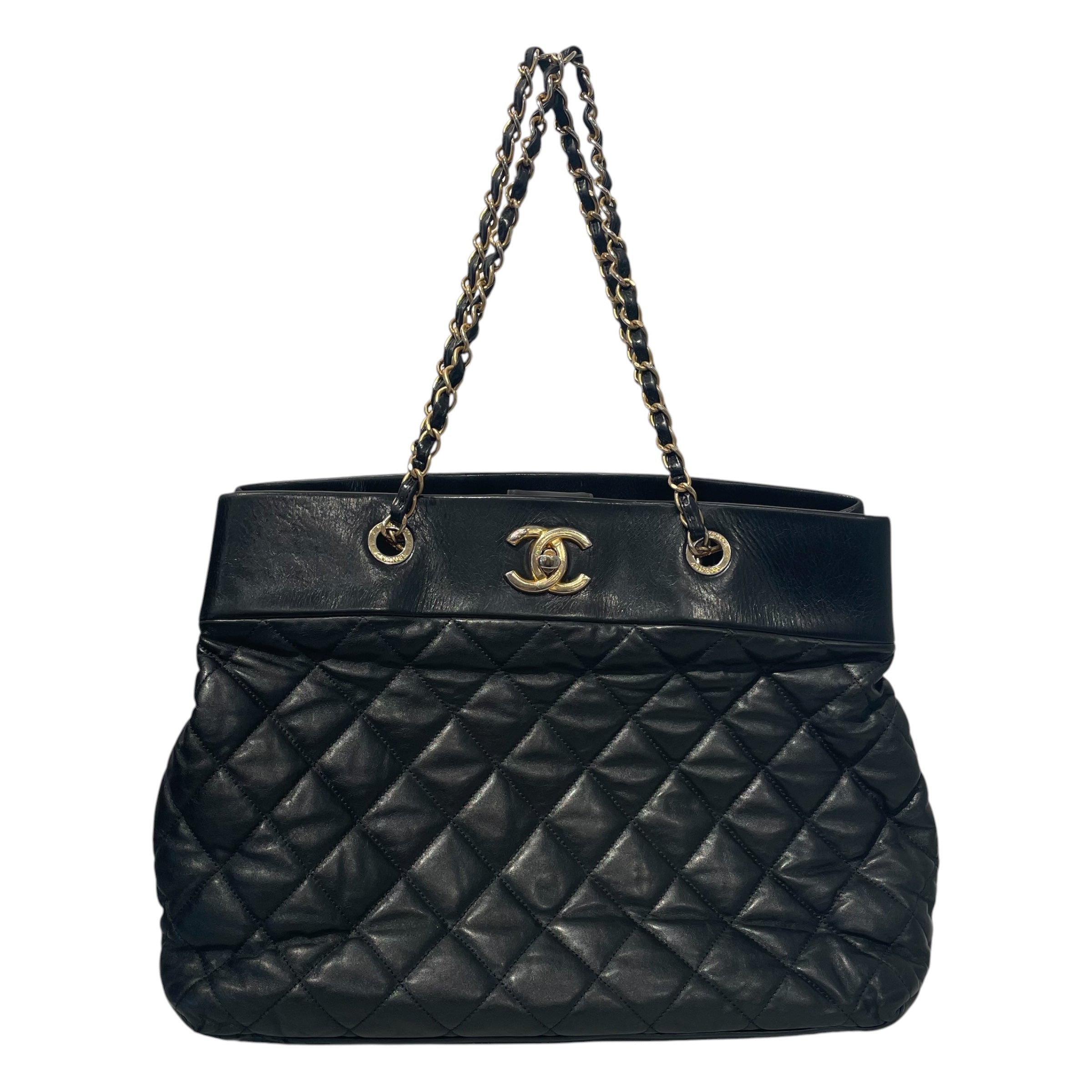 CHANEL/Hand Bag/Leather/BLK/1843s082 view 1