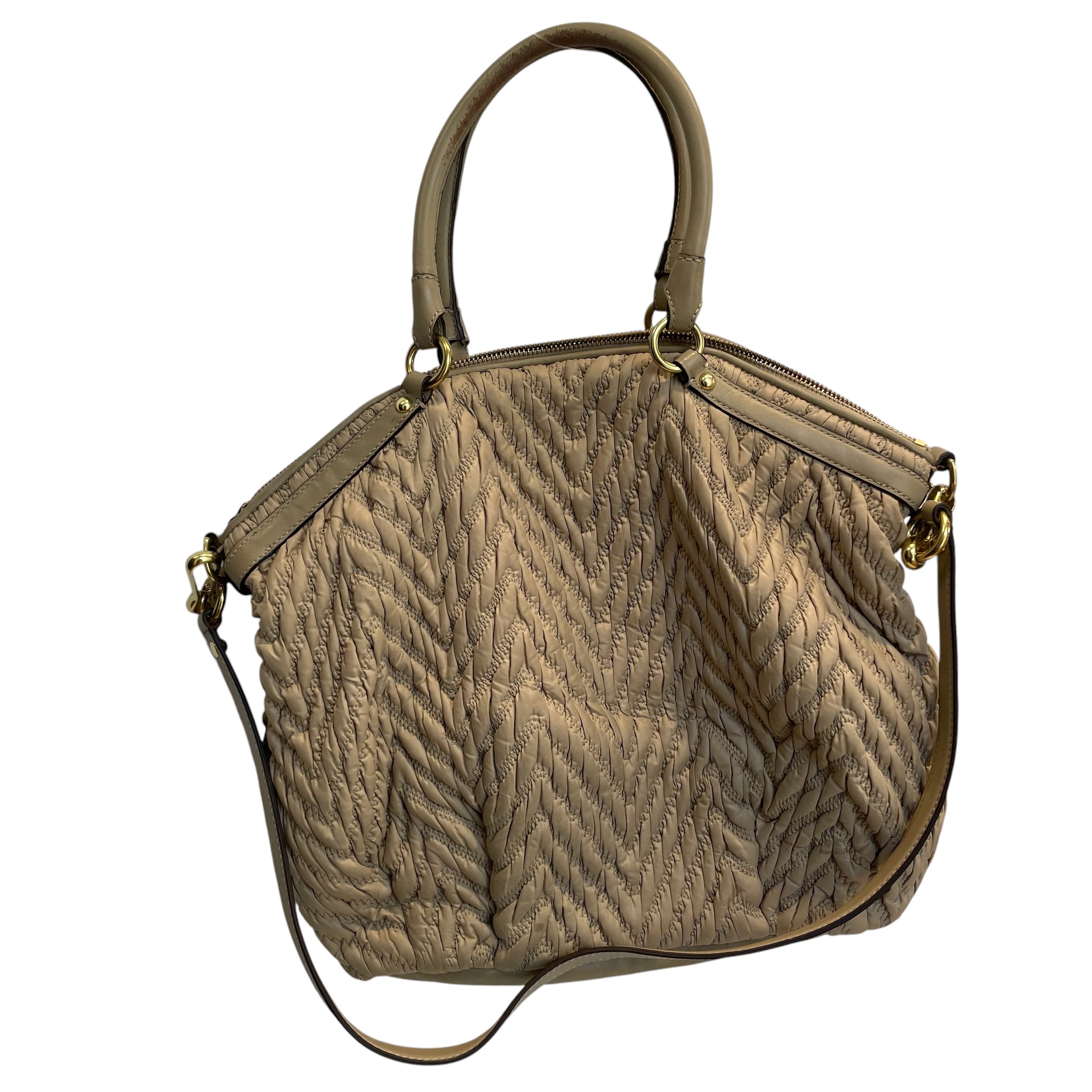 COACH/Tote Bag/Polyester/IVR/GLD DETAILS/purple interior view 2