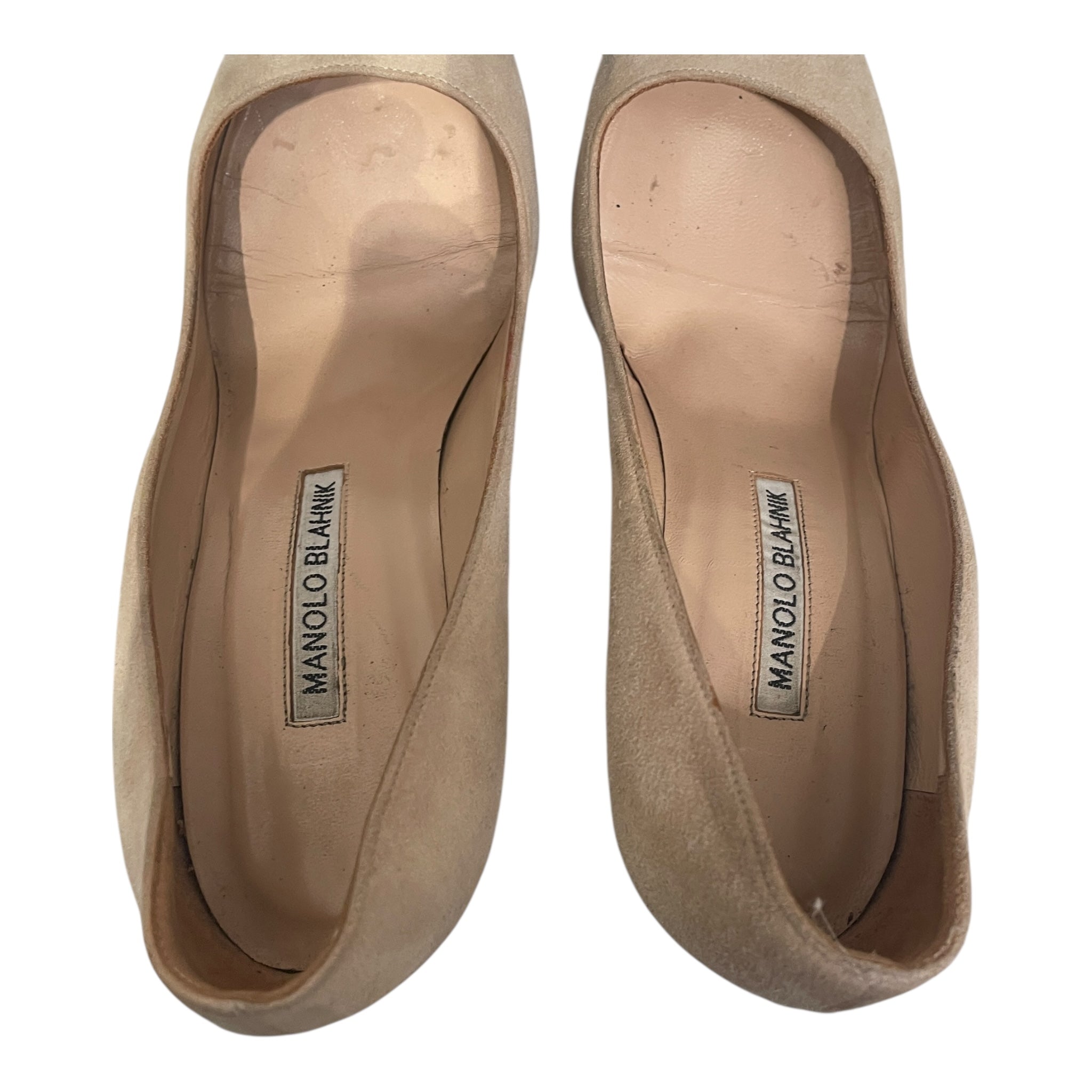 MANOLO BLAHNIK/Heels/EU 36/Suede/CRM/V-Tip/BLU TOE PUMPS view 4