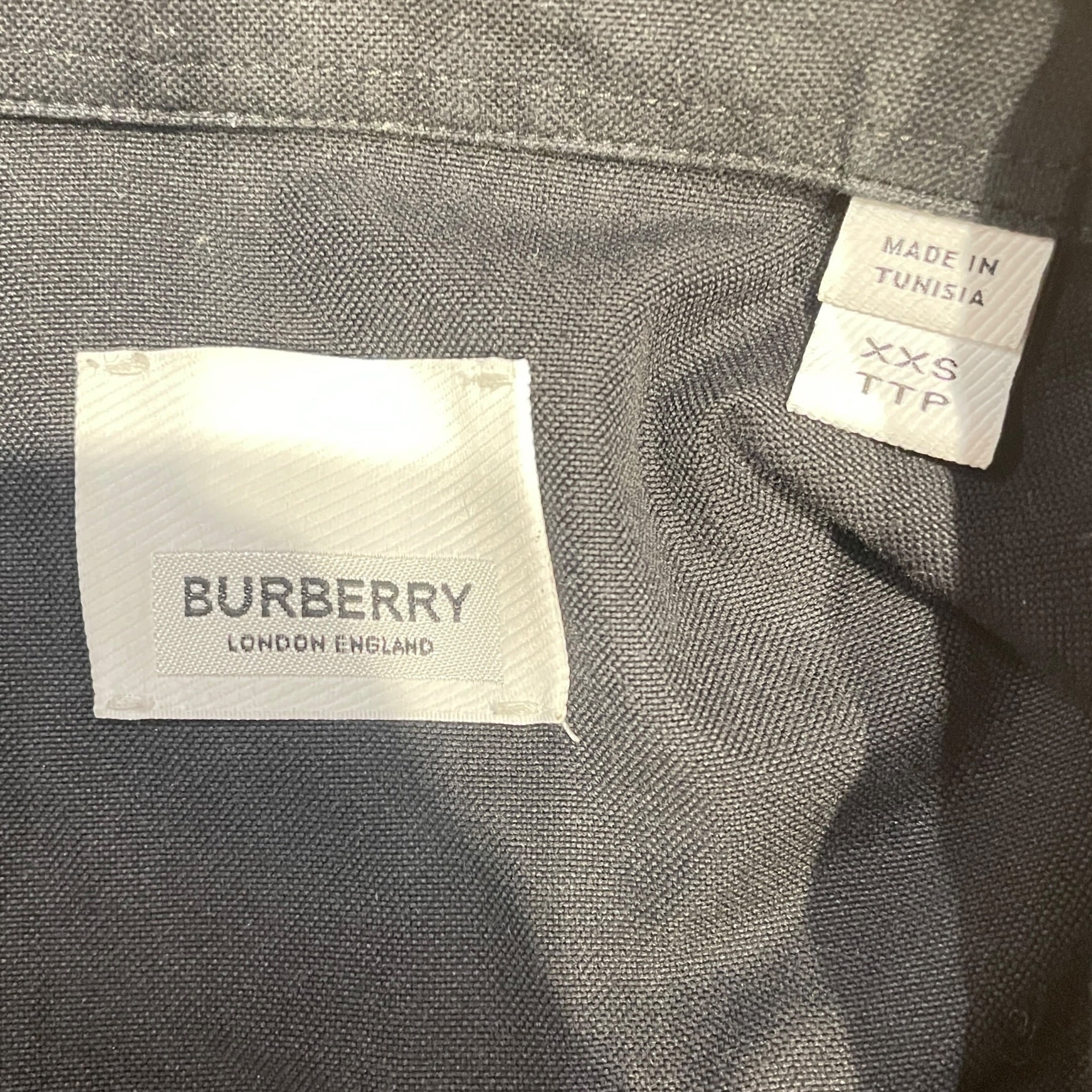 BURBERRY LONDON/LS Shirt/XXS/Cotton/BLK/ view 3