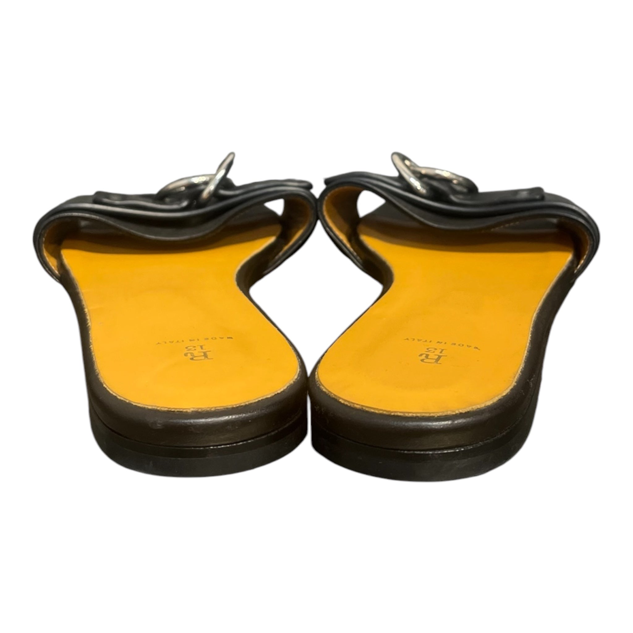 R13/Sandals/EU 39/Leather/BLK/sid harnes slides view 5