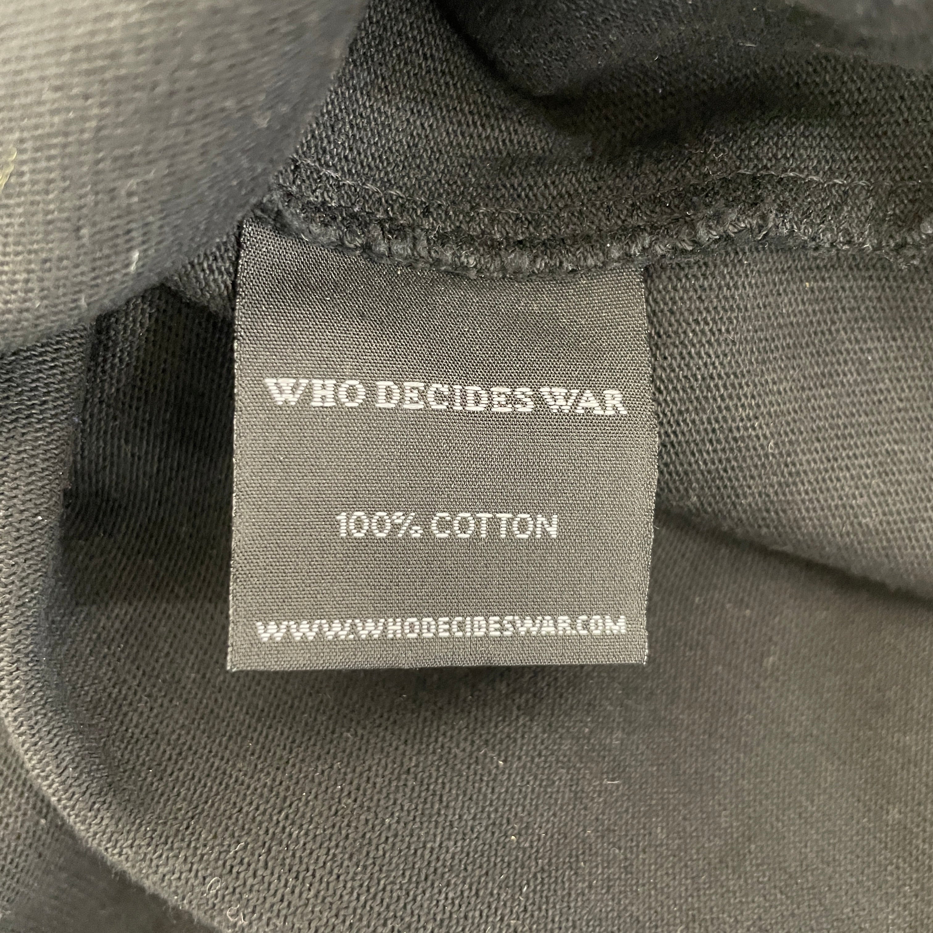 WHO DECIDES WAR/T-Shirt/S/Cotton/BLK/Graphic/engine jersey view 4