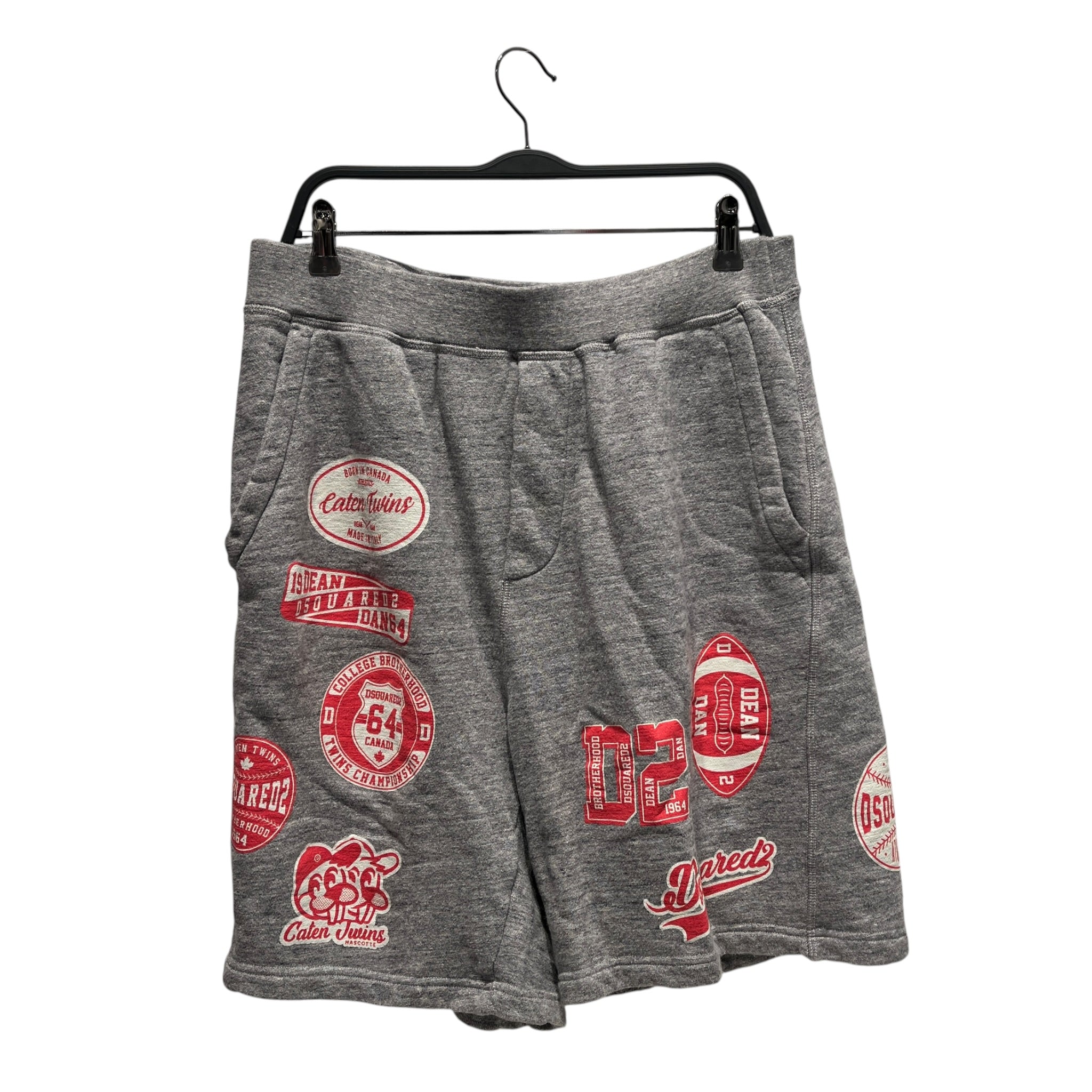 DSQUARED2/Shorts/L/Cotton/GRY/Graphic/Caten Twins Print Track Shorts view 1