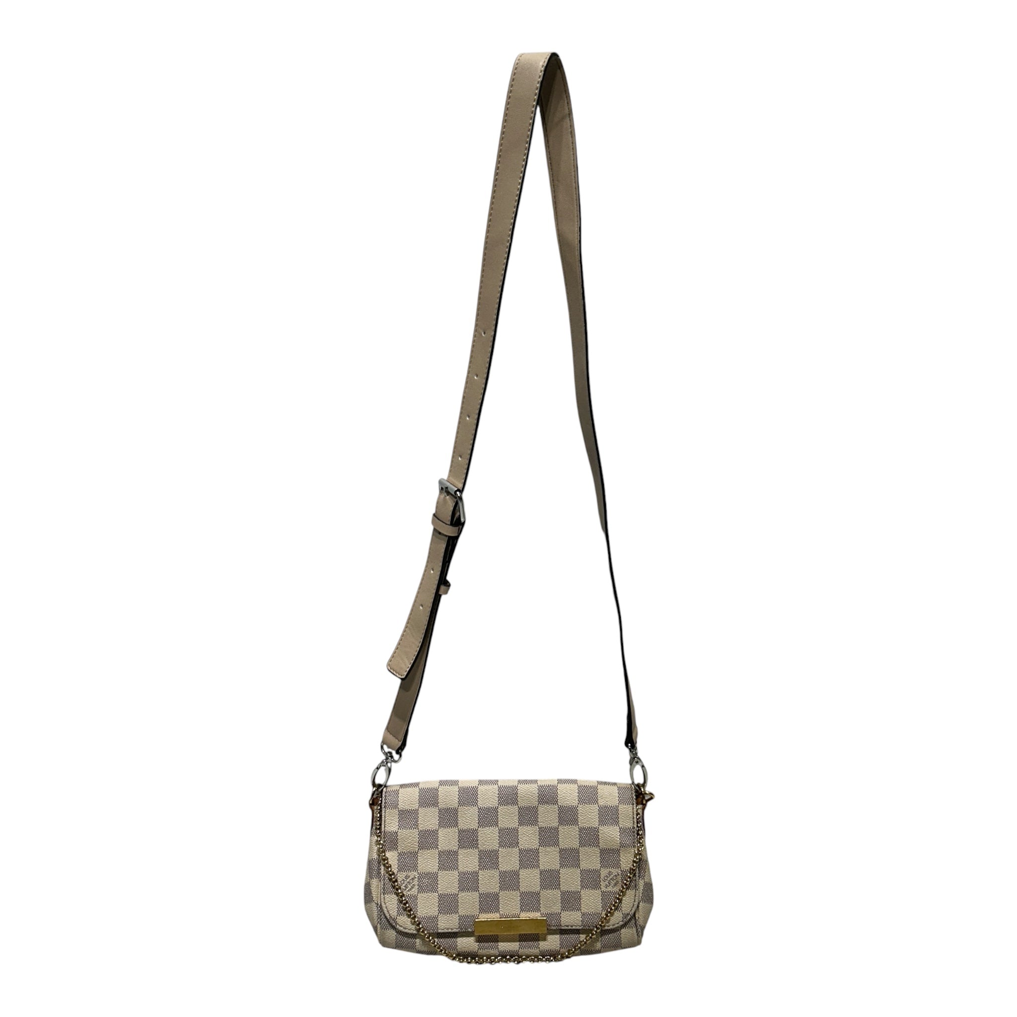 LOUIS VUITTON/Cross Body Bag/Leather/BEG/DAMIER AZUR view 1