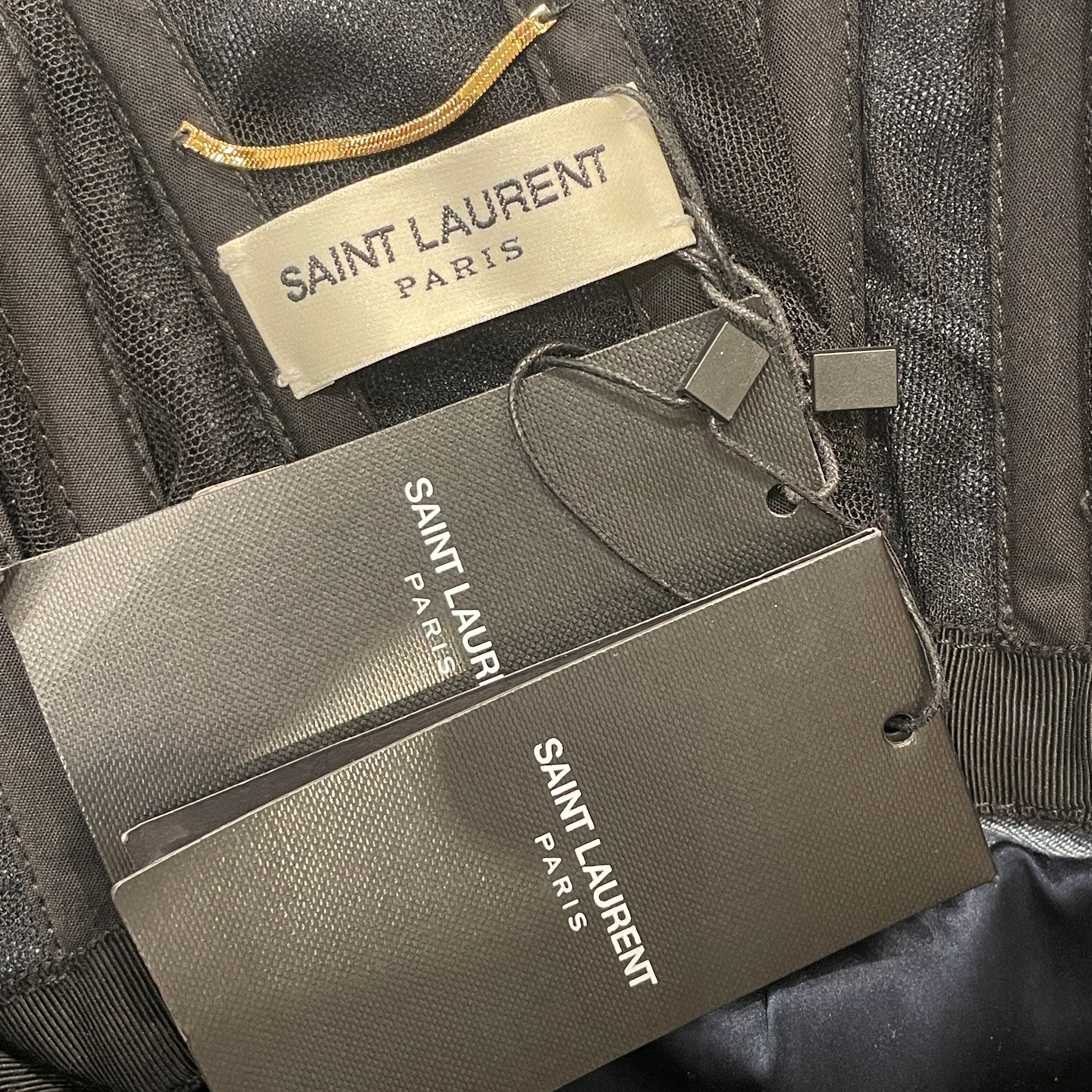 SAINT LAURENT/SL Dress/M/Denim/IDG/DENIM CORSET DRESS view 3