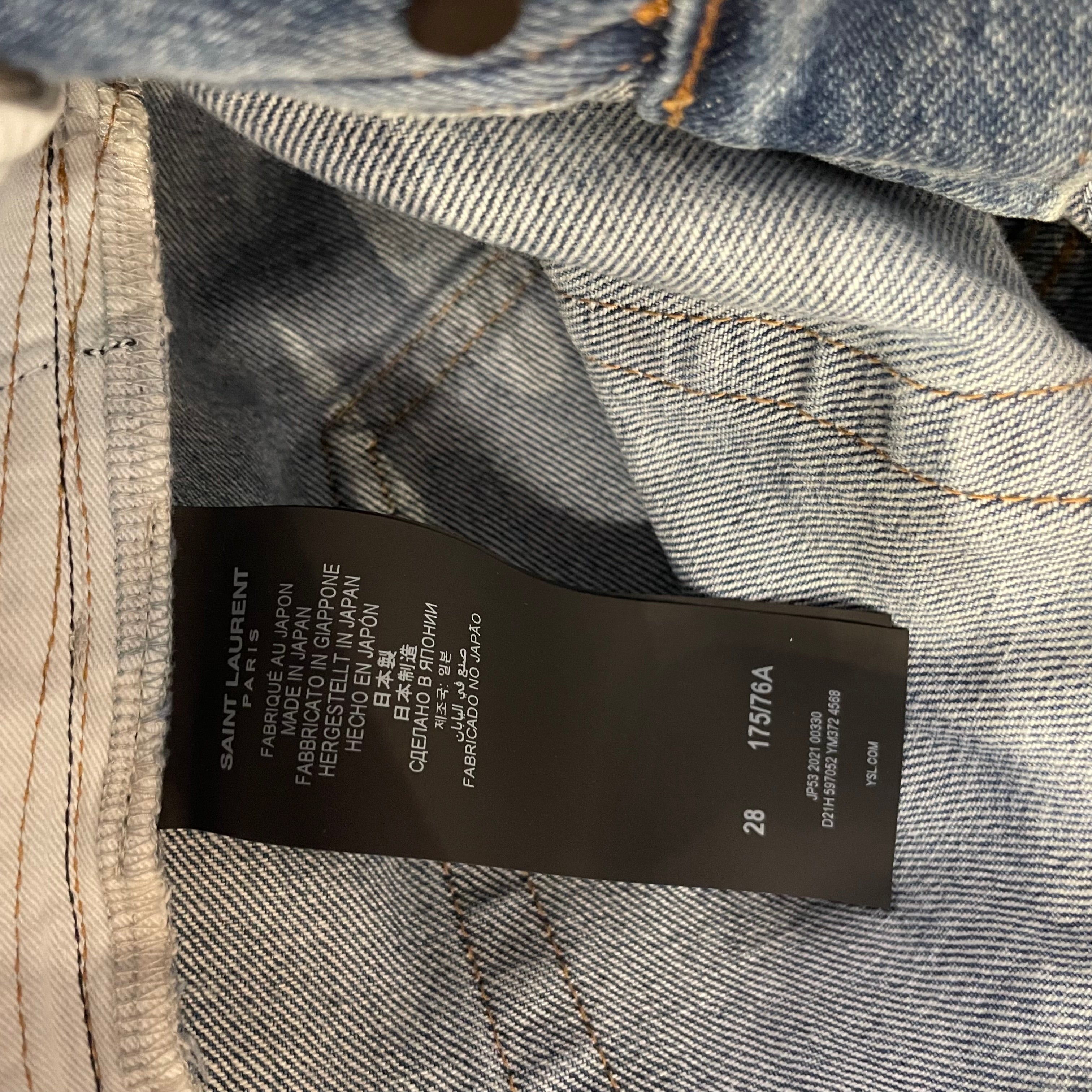 SAINT LAURENT/Skinny Pants/28/Denim/IDG/REPAIRED KNEE BLOWIUT view 4