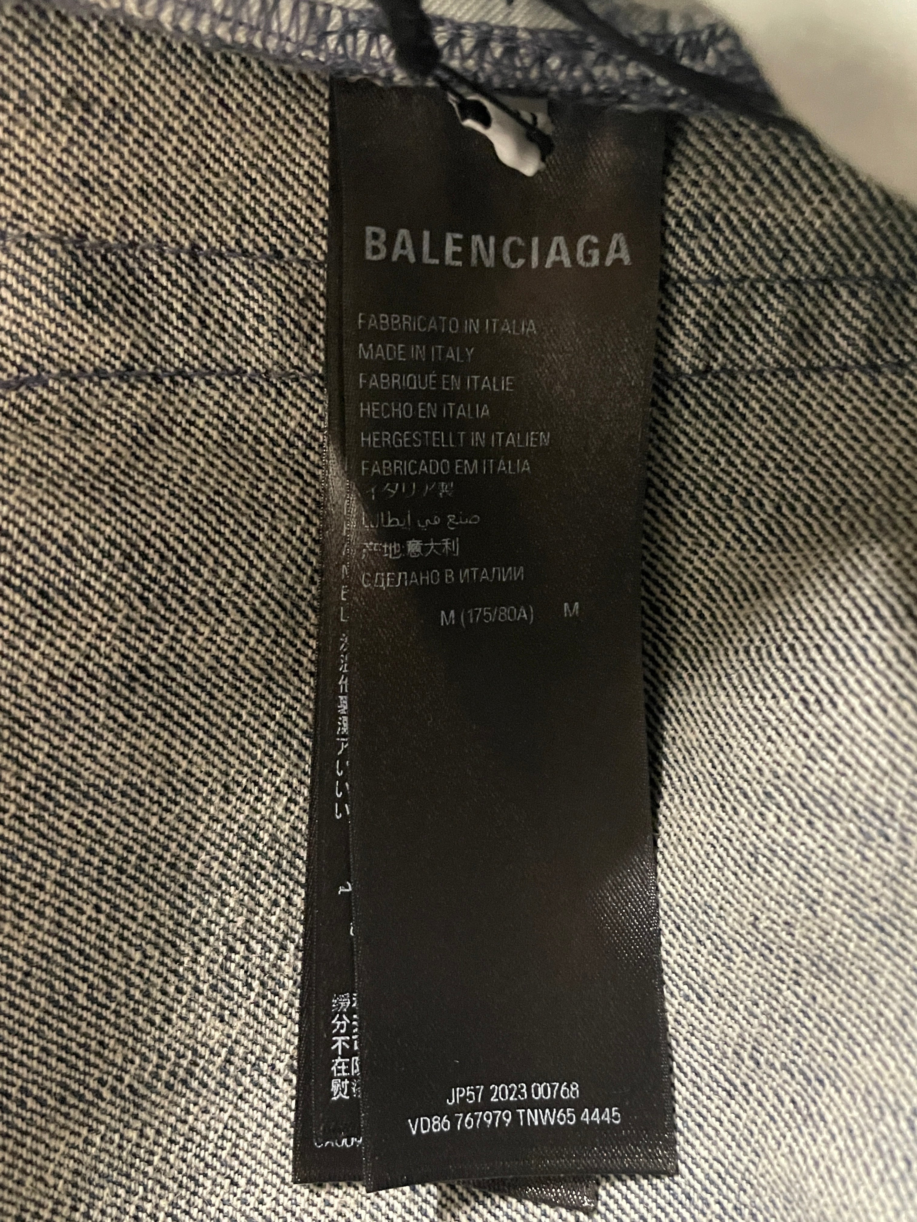 BALENCIAGA/Pants/M/Cotton/NVY/DOUBLE LEG PANT view 4