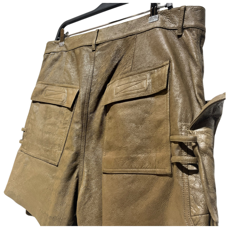 Rick Owens/Shorts/34/Leather/KHK/STEFAN CARGO/ PORTERVILLE