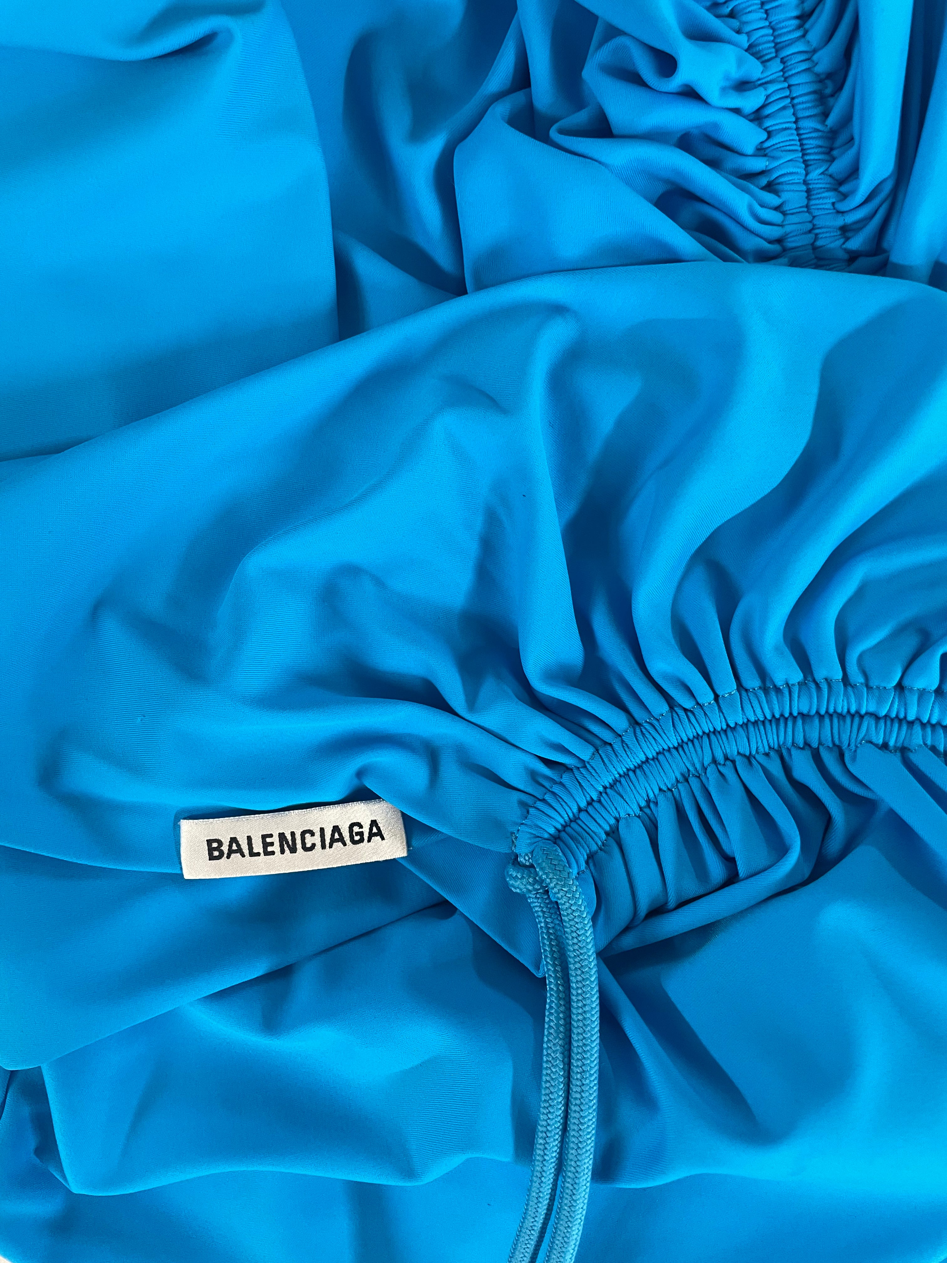 BALENCIAGA/LS Dress/44/Nylon/BLU/JP57 2022 00878 view 3