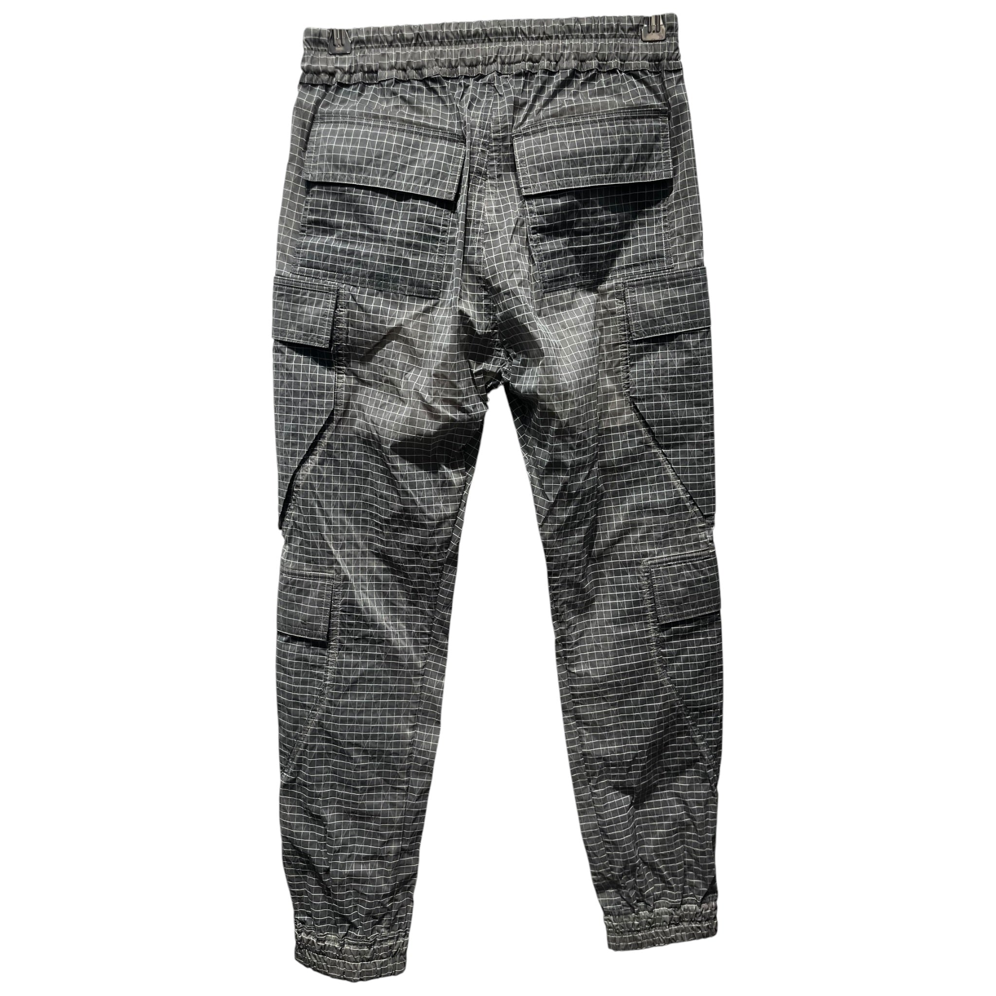Rick Owens/Cargo Pants/46/Polyester/GRY/All Over Print/SS23 Check Mastodon Cargo view 2