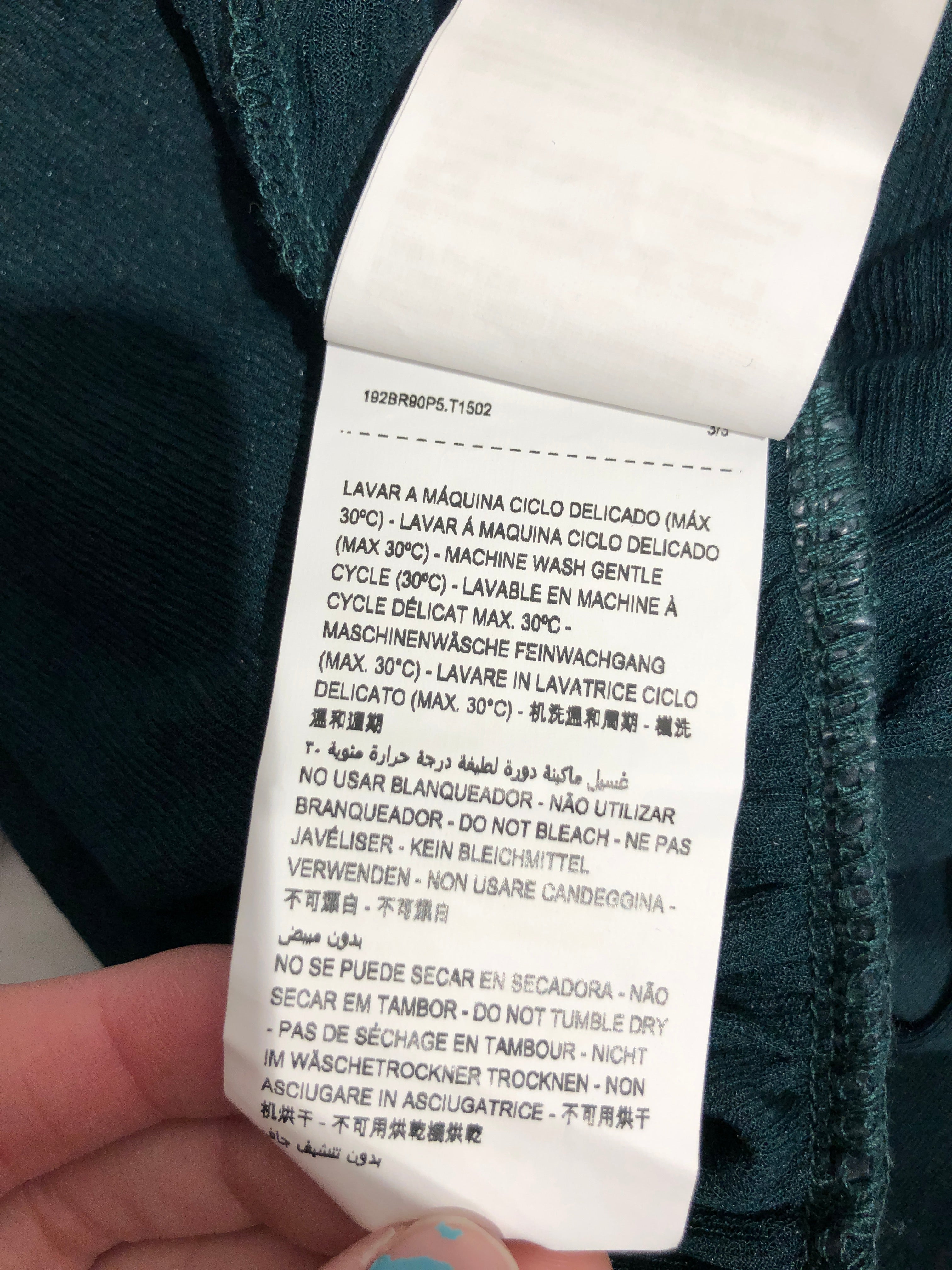 BIMBA Y LOLA/LS Dress/M/Cotton/GRN/PINE GREEN 2 TONE view 6