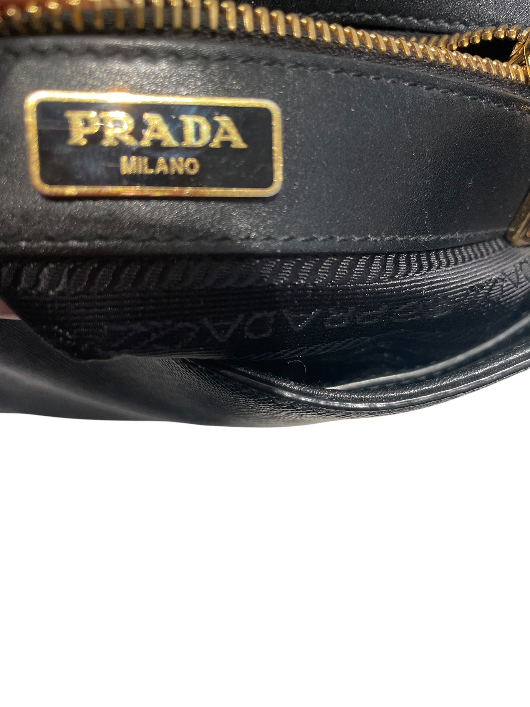PRADA/Cross Body Bag/Leather/BLK/Saffiano Lux Bag view 4