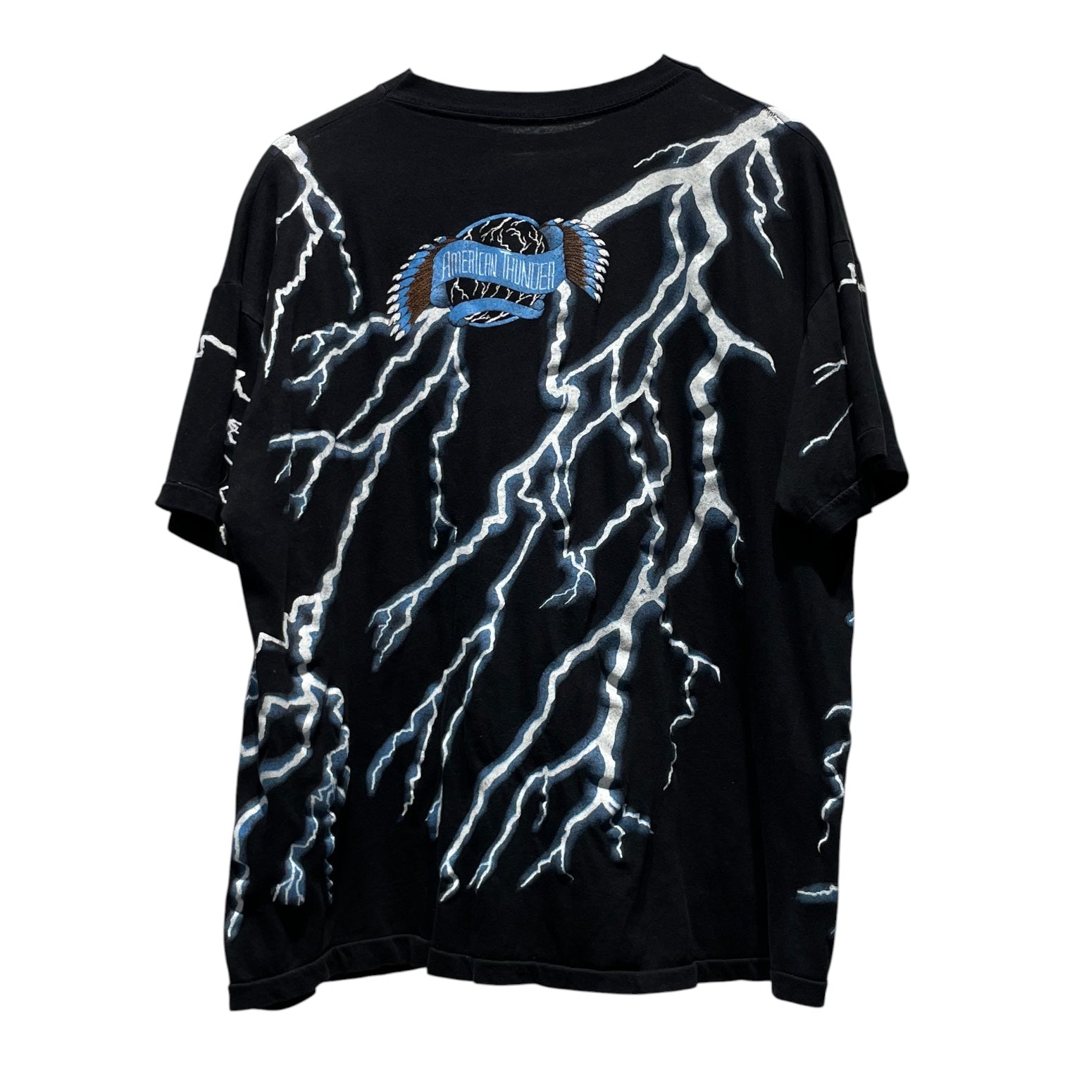 Vintage/T-Shirt/Cotton/BLK/All Over Print/AMERICAN THUNDER view 2