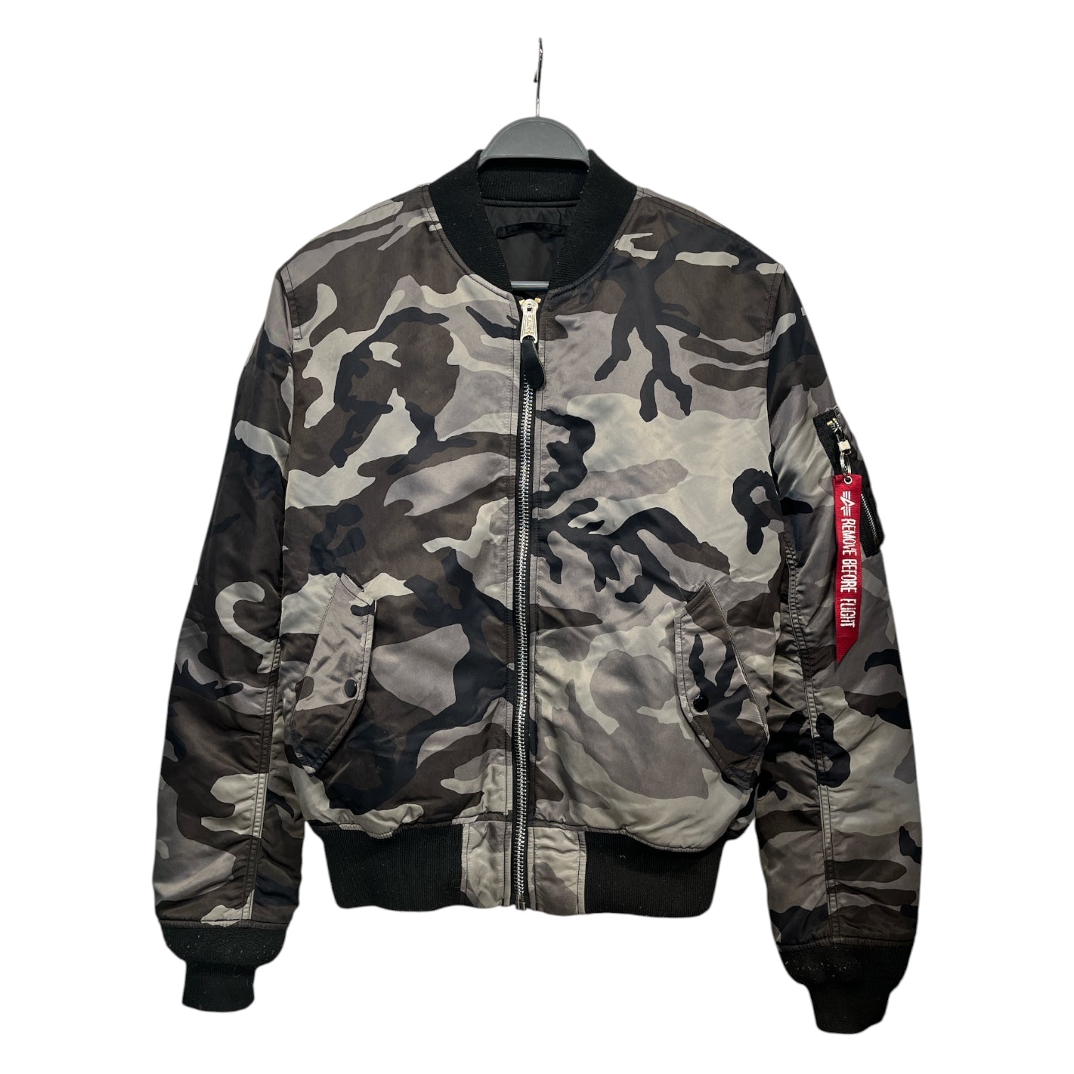 ALPHA INDUSTRIES/Windbreaker/S/Nylon/GRY/Camouflage/ view 1