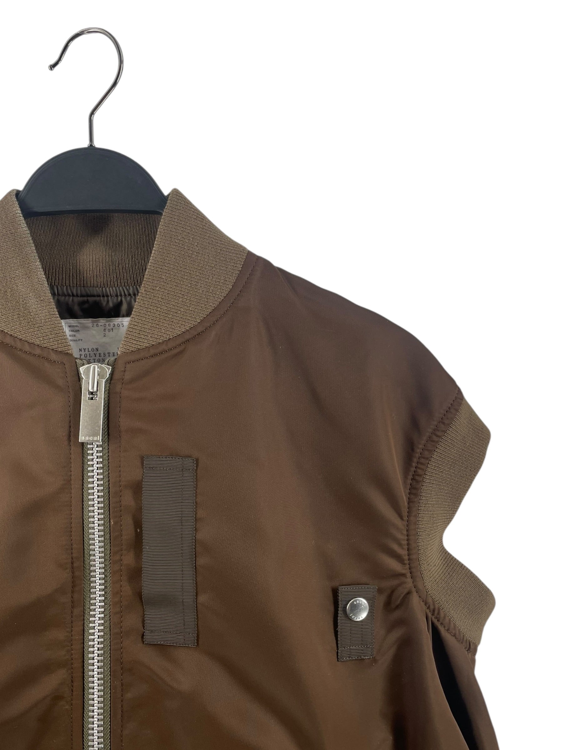 Sacai/Vest/2/Nylon/BRW/BROWN NYLON WING LIKE VEST view 3