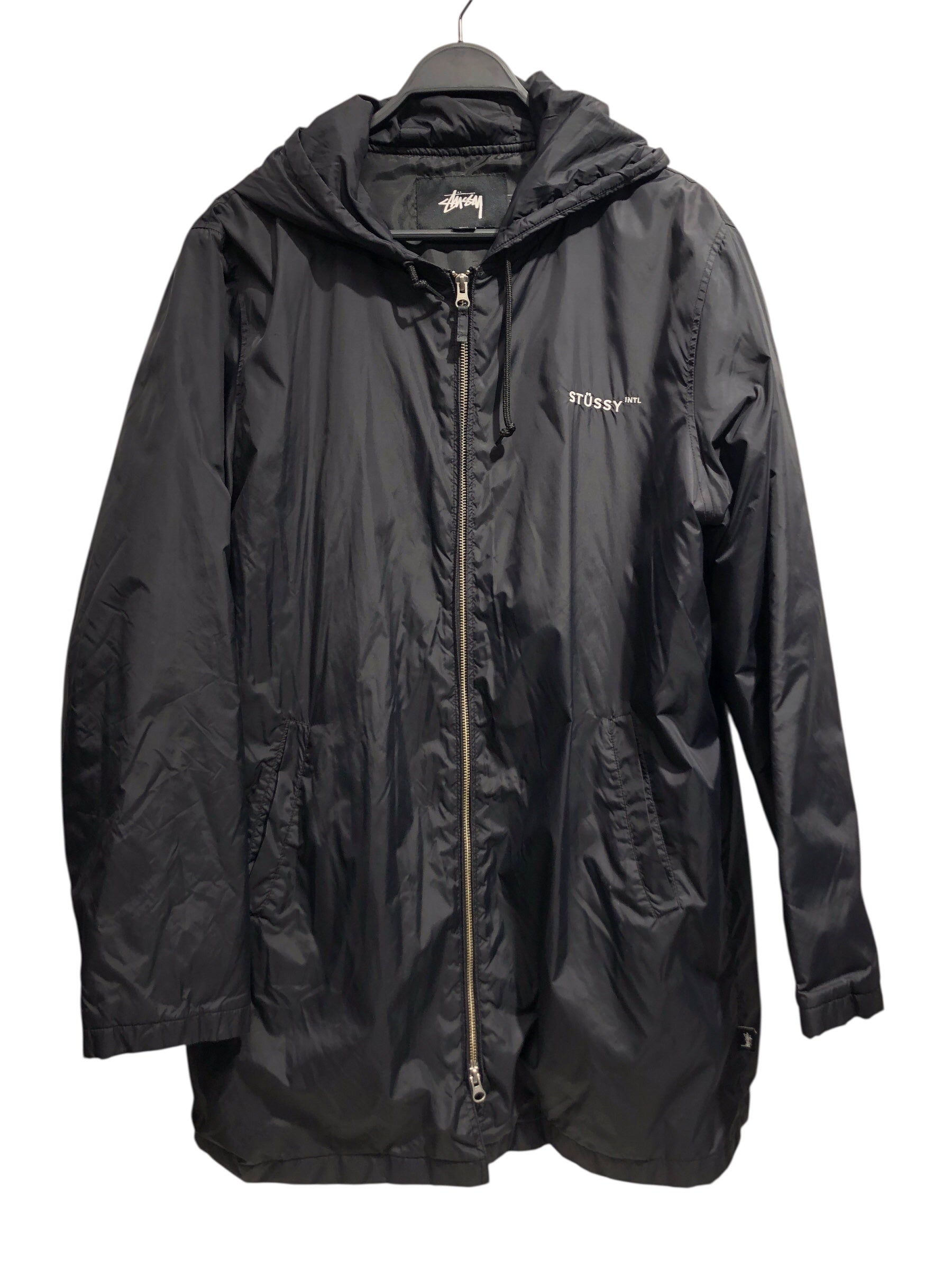 STUSSY/Jacket/M/Nylon/BLK/STUSSY INTL. LONG COAT view 1
