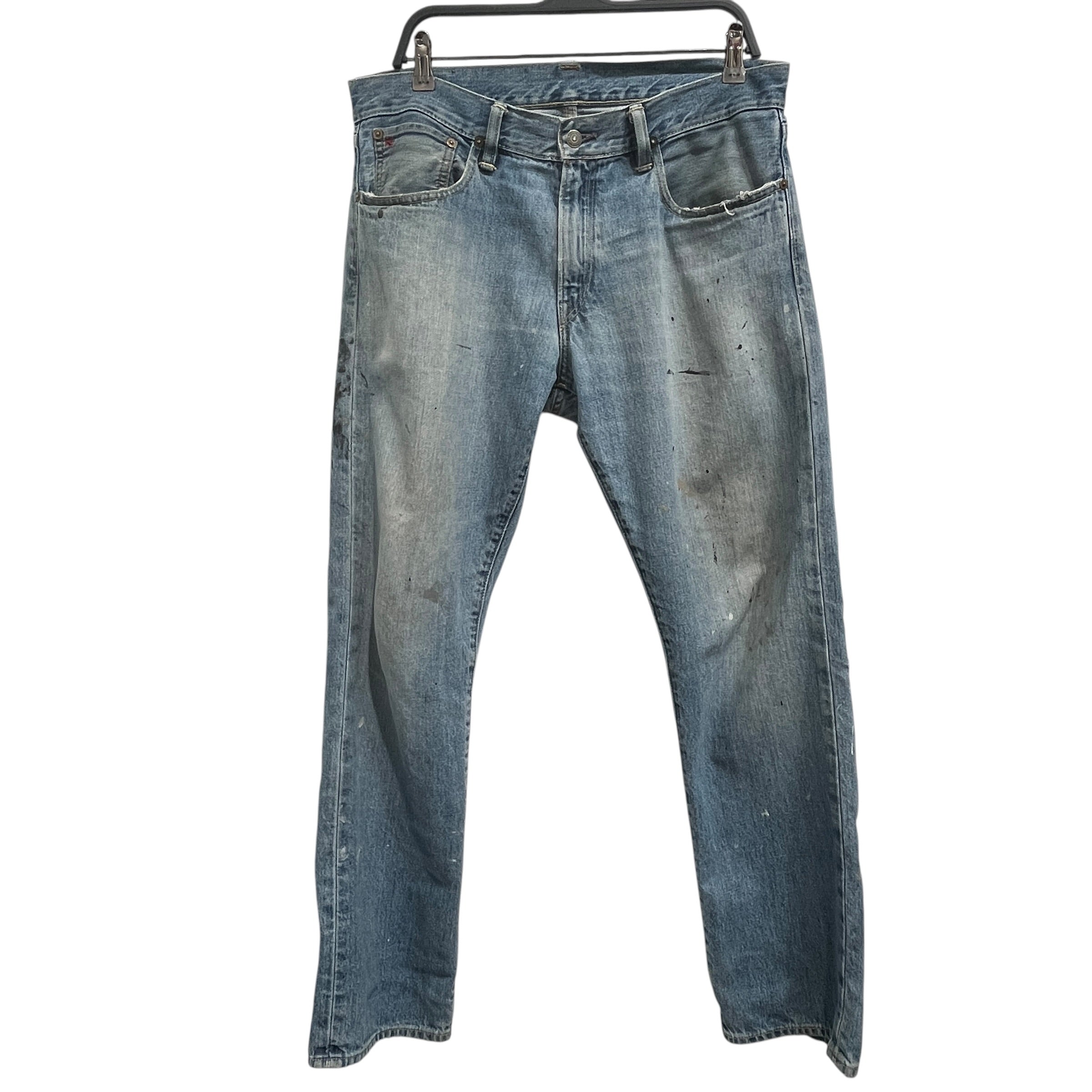 POLO RALPH LAUREN/Straight Pants/33/Denim/BLU/Paint Splatter view 1