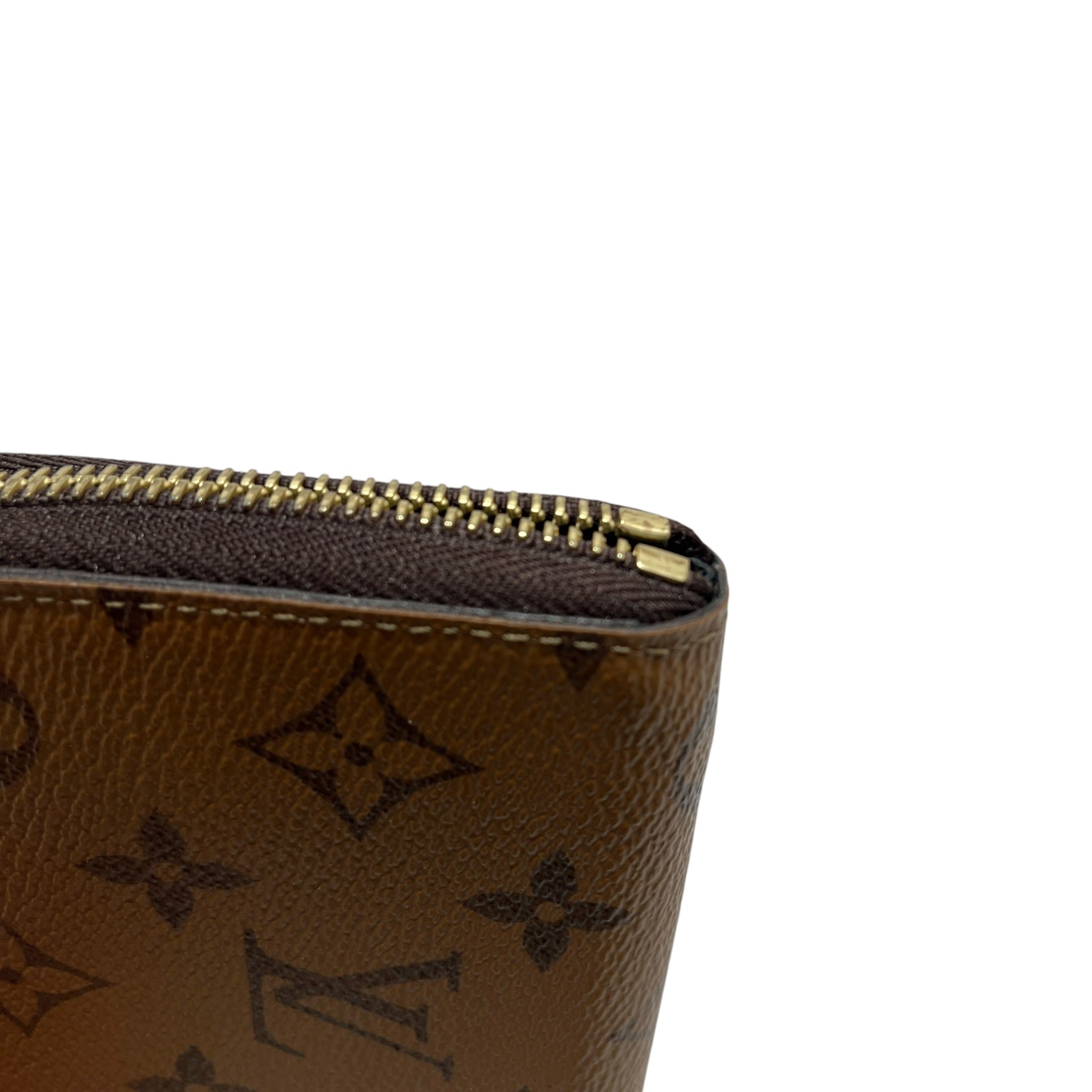 LOUIS VUITTON/Long Wallet/Monogram/Leather/BRW/L's/Reverse Monogram Clemence view 13