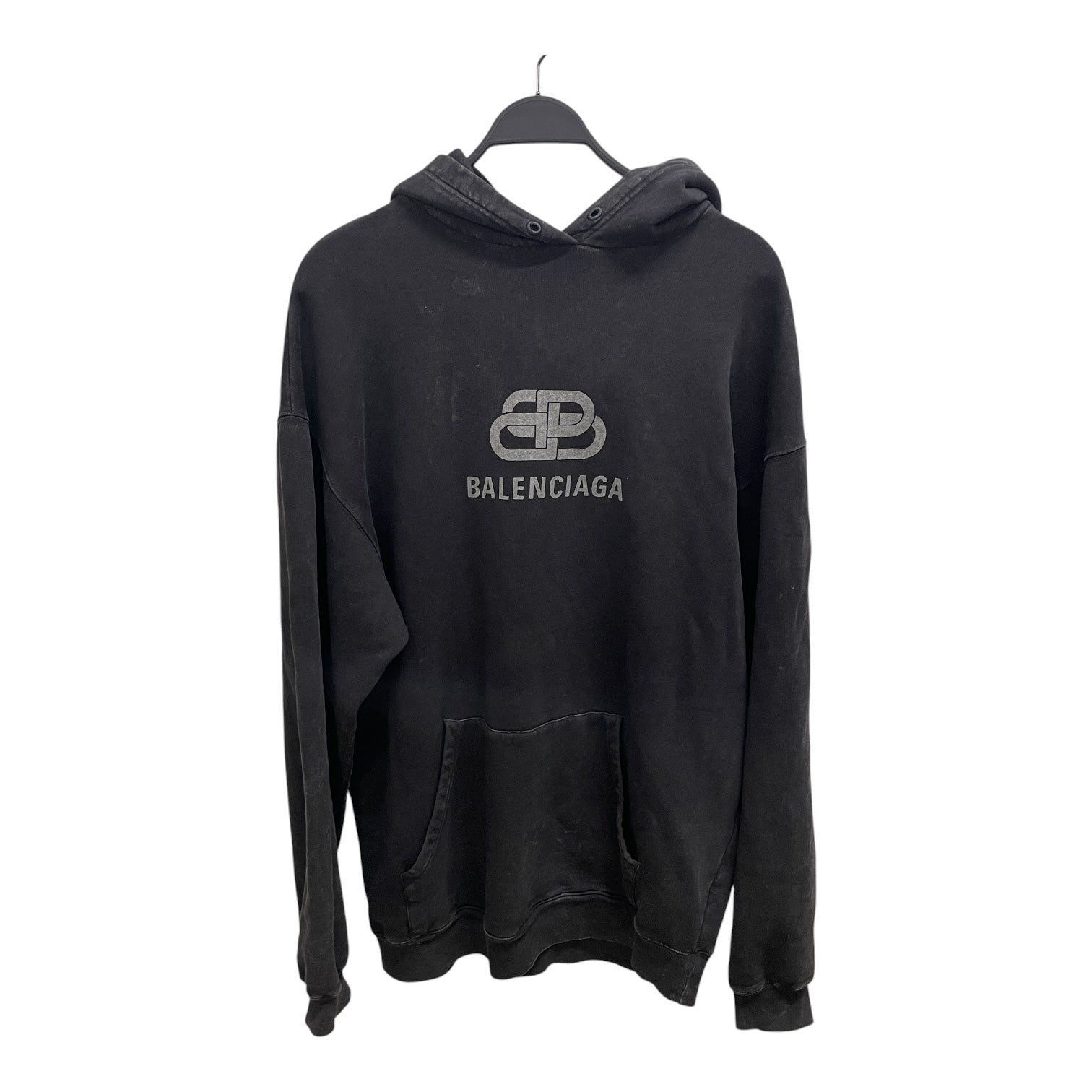 BALENCIAGA/Hoodie/S/Cotton/GRY/NO DRAWSTRINGS view 1
