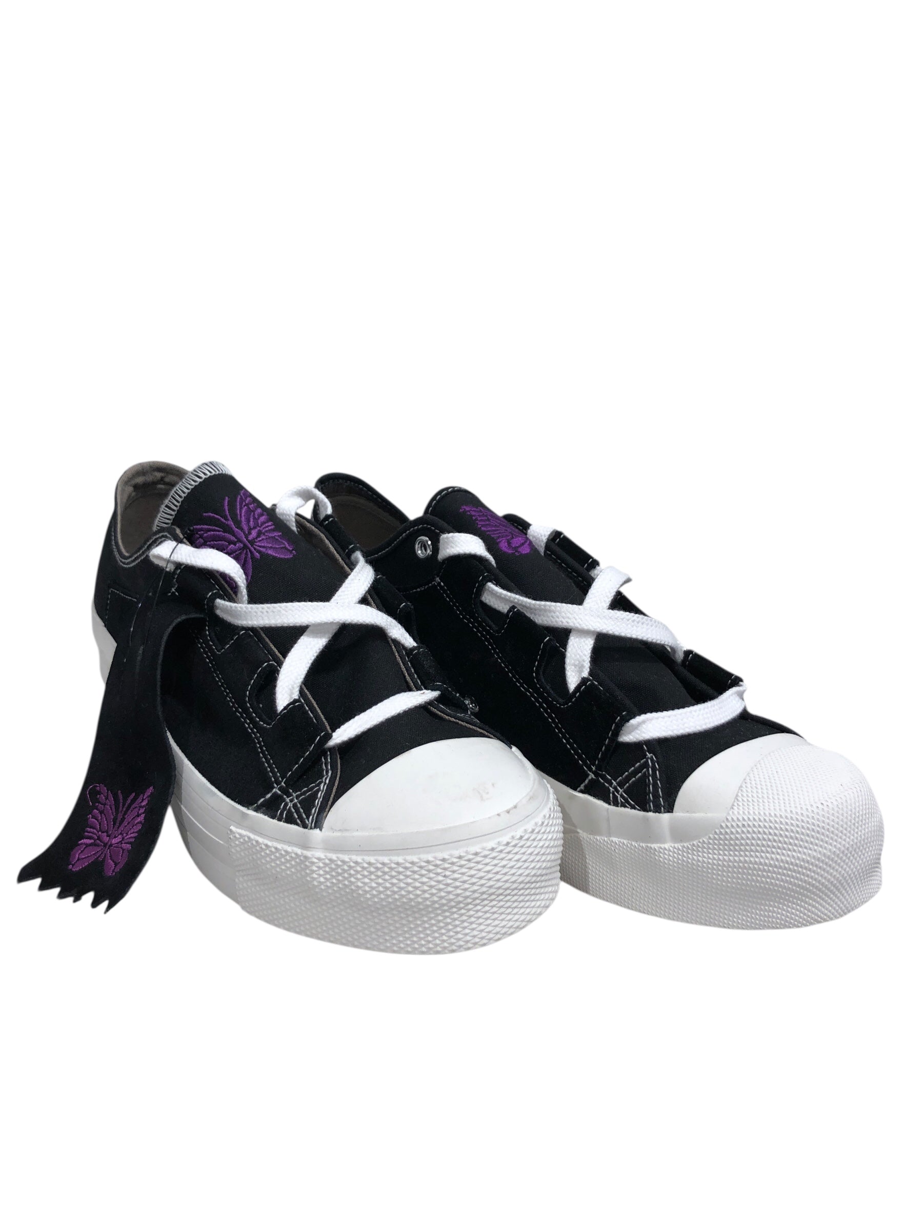 Needles/Low-Sneakers/US 10/Cotton/BLK/ghillie low top clean view 1