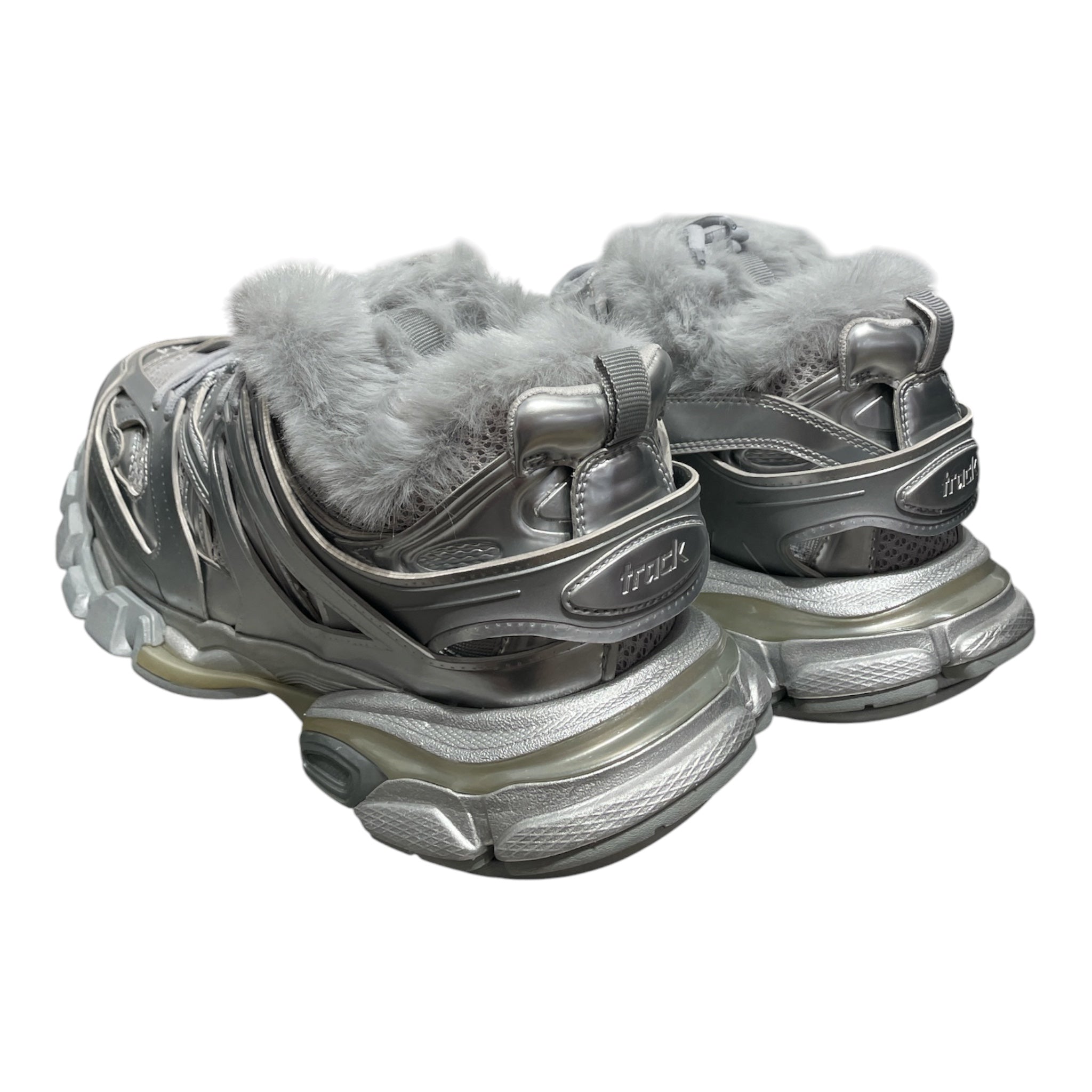 BALENCIAGA/Low-Sneakers/EU 44/SLV/faux fur track view 2