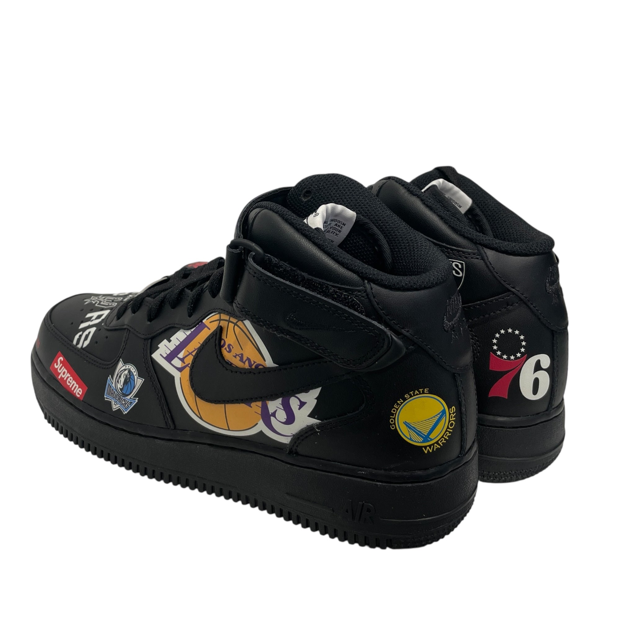 NIKE/Supreme/Hi-Sneakers/US 8/Graphic/Leather/BLK/AIR FORCE 1 MID SUPREME NBA view 2