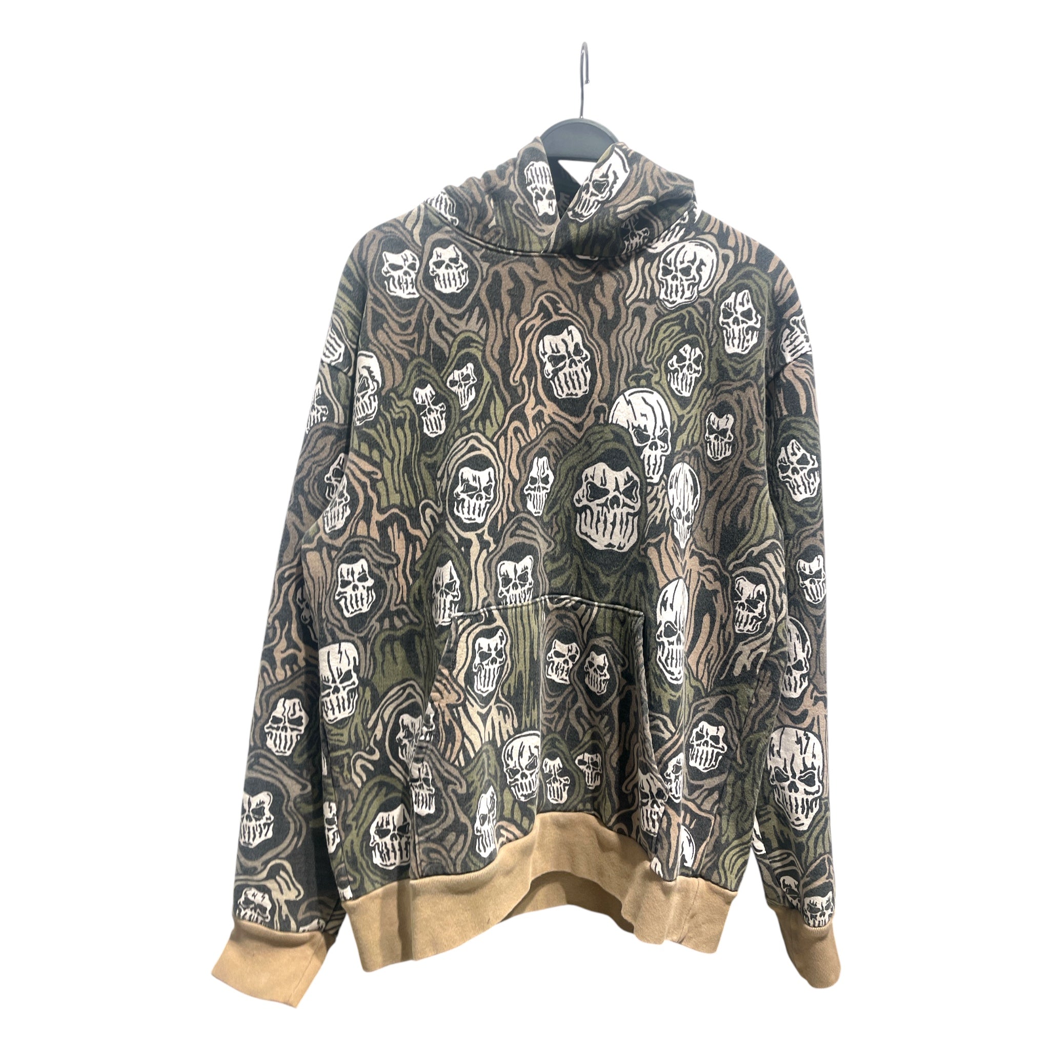 WARREN LOTAS/Hoodie/L/All Over Print/Cotton/GRN/CAMO SKULL/HOODIE view 1