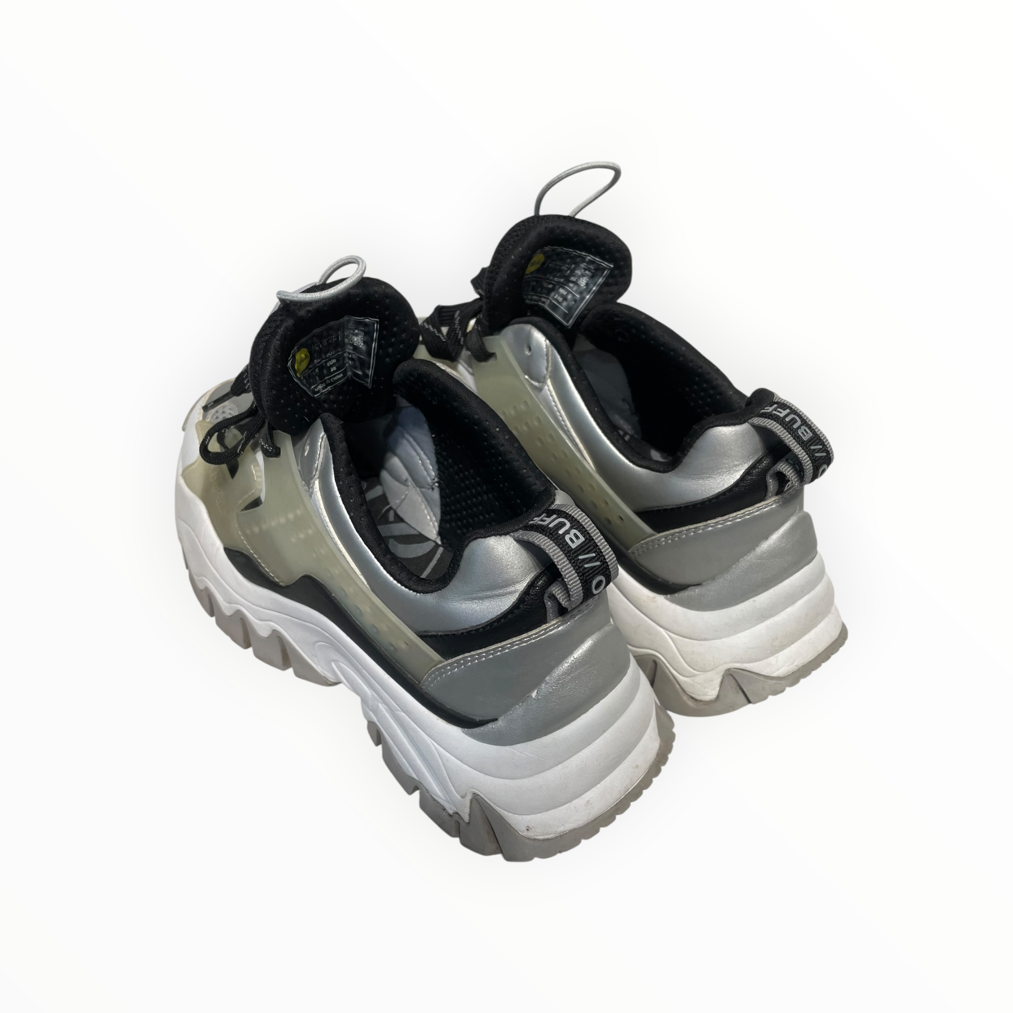 BUFFALO/Low-Sneakers/US 7.5/Leather/WHT/PLATFORM SNEAKERS view 2