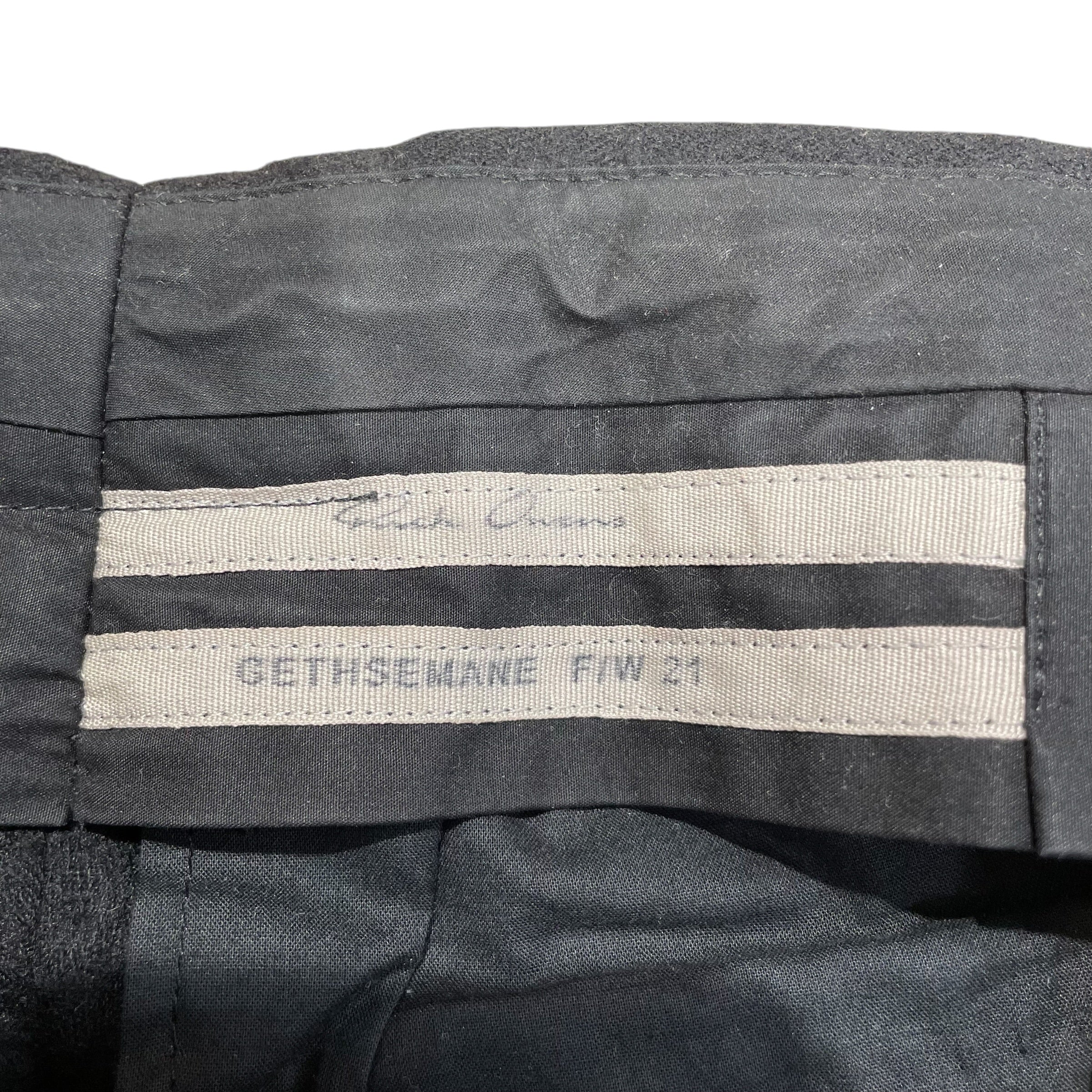 Rick Owens/Bottoms/2/Wool/BLK/FW21 GETHSEMANE view 4