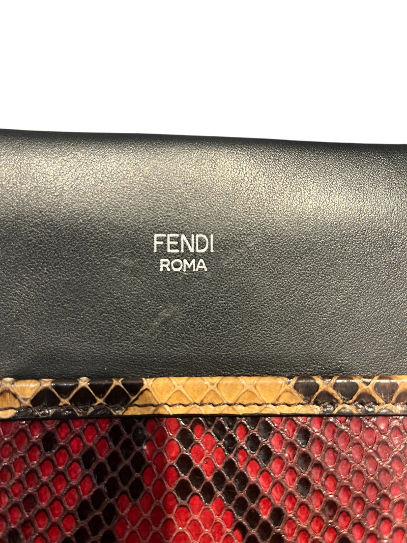 FENDI/Hand Bag/M/Animal Pattern/Leather/BLK/