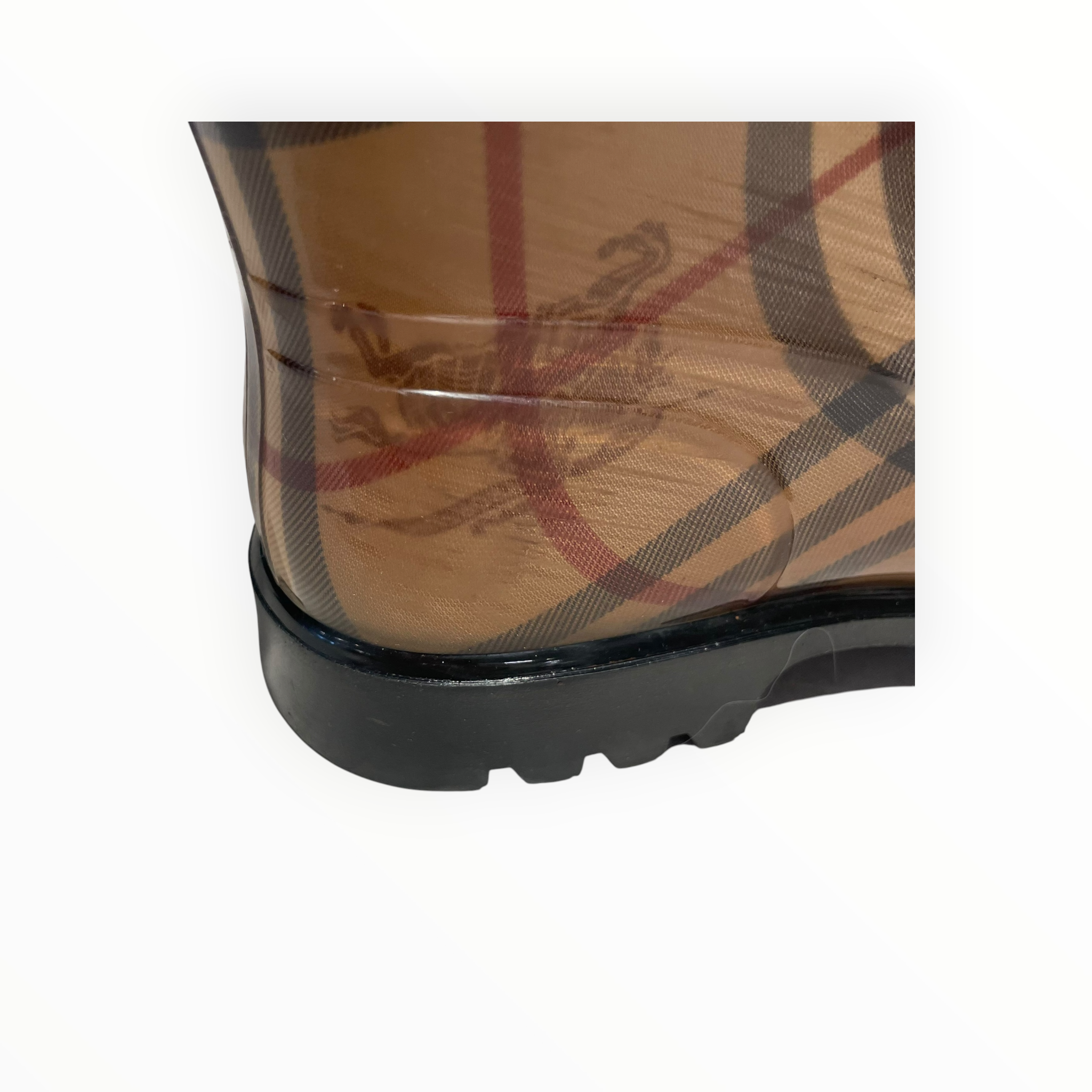 BURBERRY/Rain Boots/US 6/Monogram/BRW/HAYMARKET RUBBER RAIN BOOTS view 6