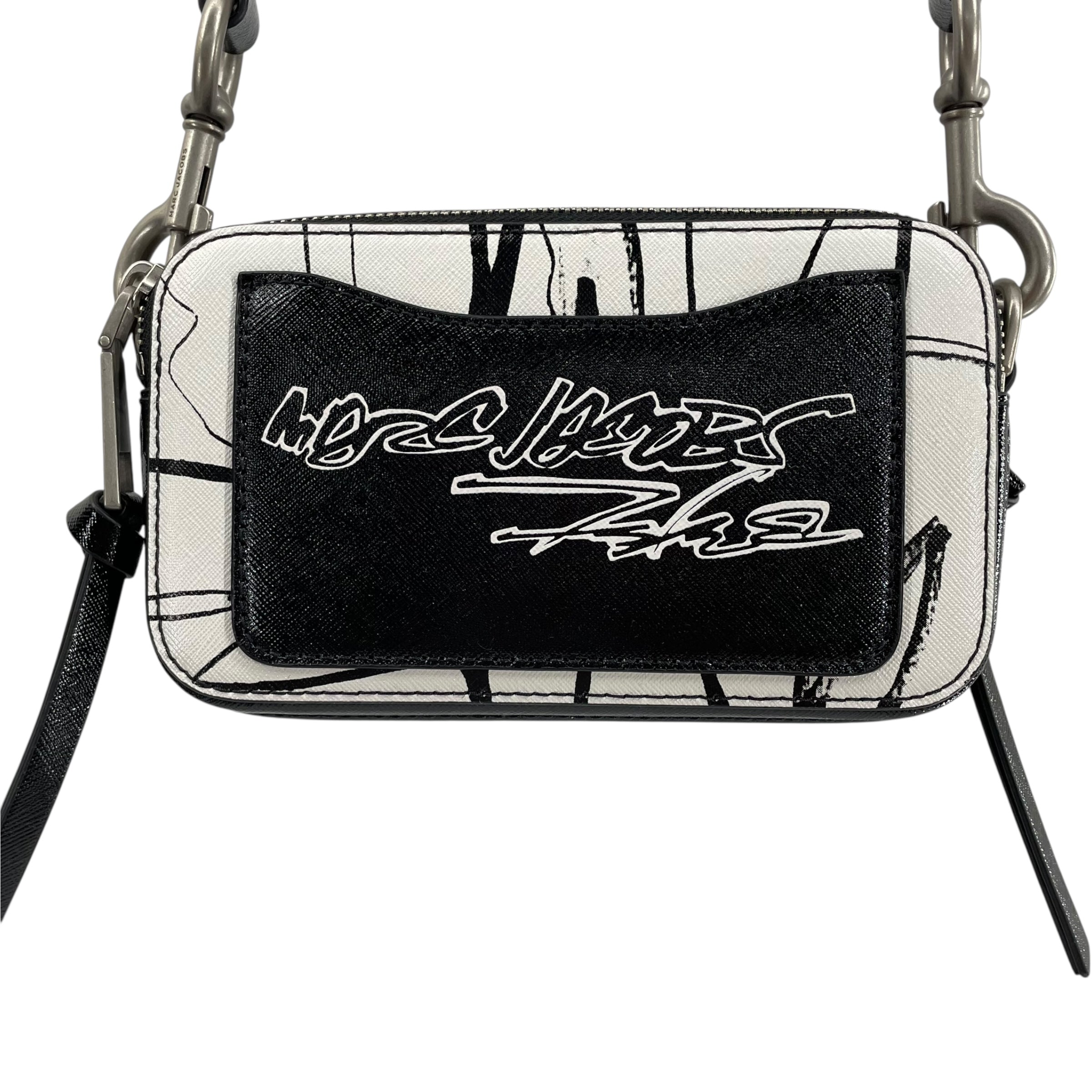MARC JACOBS/Cross Body Bag/Graphic/Leather/WHT/futura collab view 5