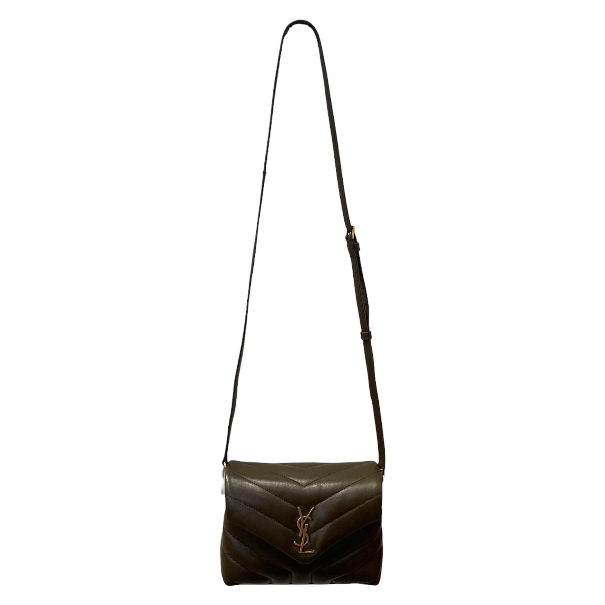 YVES SAINT LAURENT/Hand Bag/Leather/BRW/LOULOU QUILTED SHOLDER BAG view 1