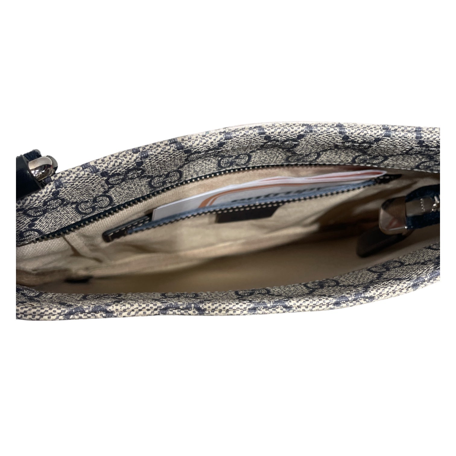GUCCI/Cross Body Bag/Monogram/Leather/BEG/GUCCI GG SUPREME SMALL BAG view 4