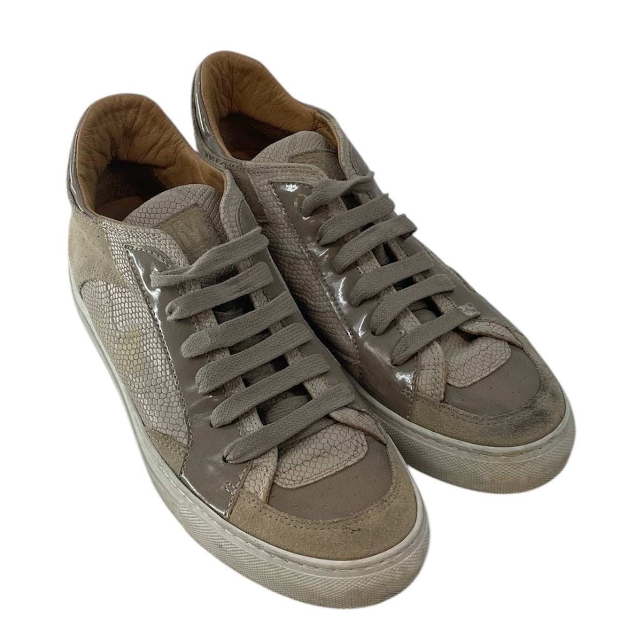 MM6/Low-Sneakers/US 7/Leather/BEG/SNAKE SKIN view 1