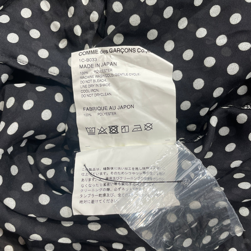BLACK COMME des GARCONS/LS Shirt/S/Polka dot/Nylon/BLK/
