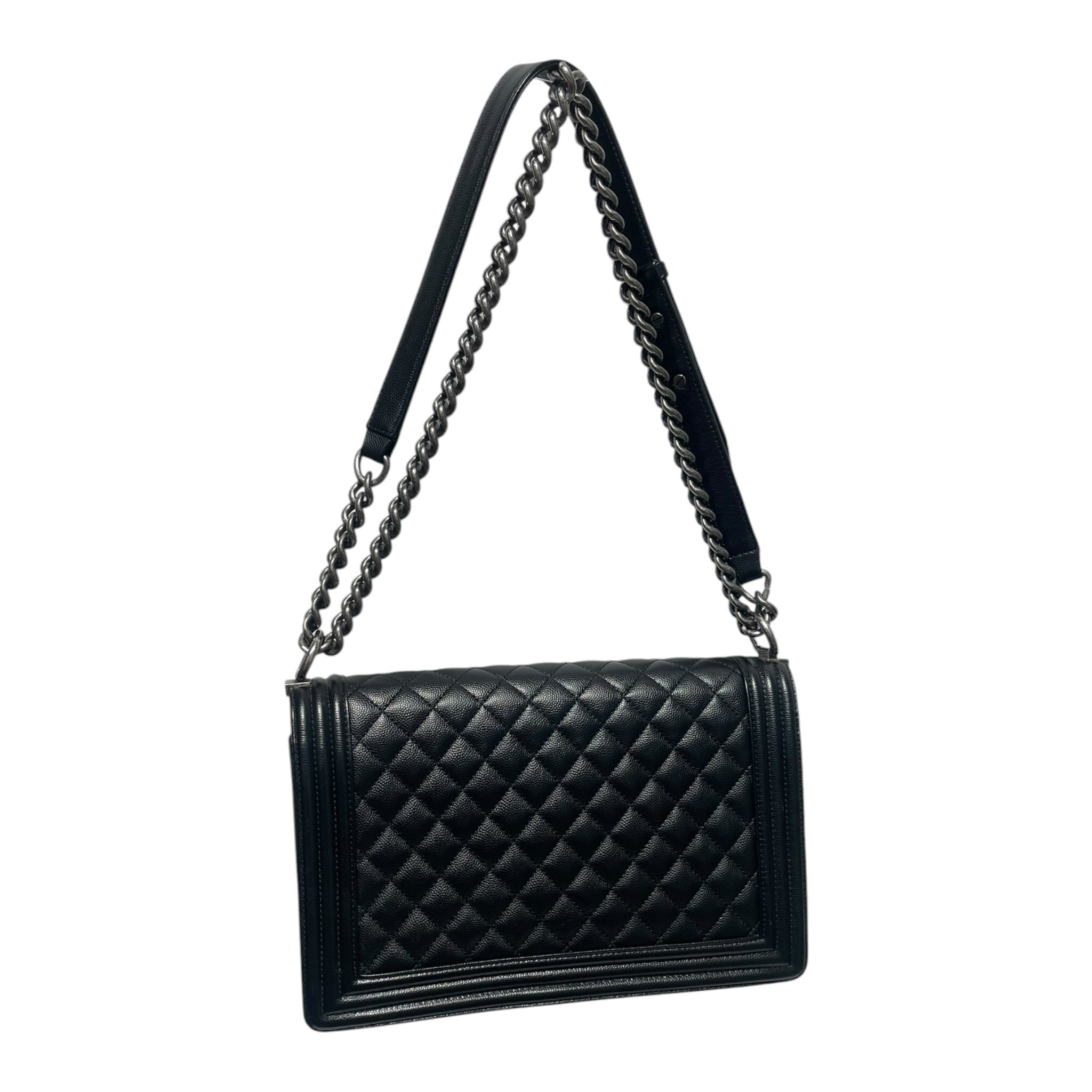 CHANEL/Bag/Leather/BLK/CHANEL BOY BAG MED view 2