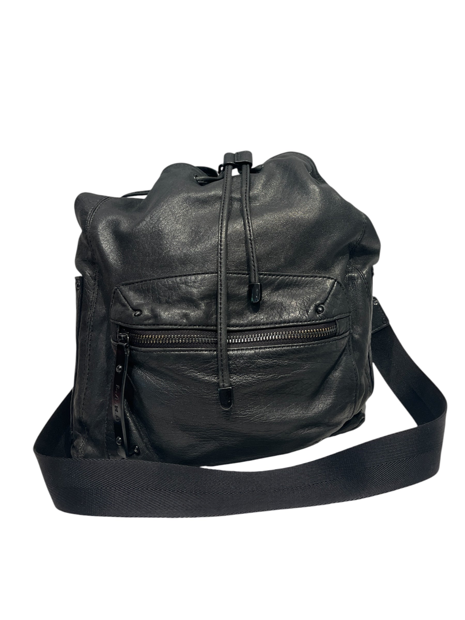 L.A.M.B./Basket Bag/Leather/BLK/1FRNTPCKT view 3
