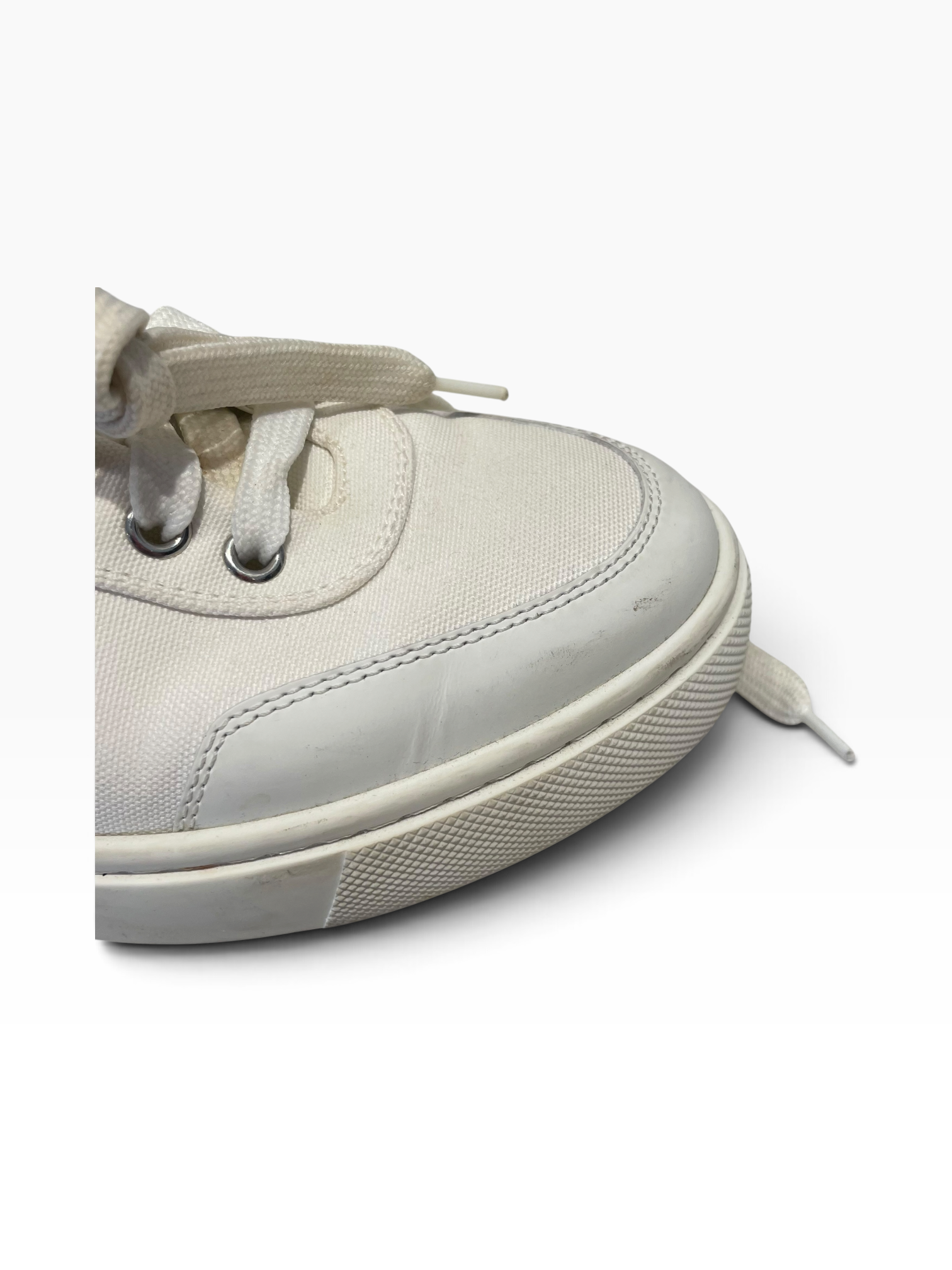 Christian Louboutin/Low-Sneakers/EU 40/Cotton/WHT/SIMPLERUI view 8