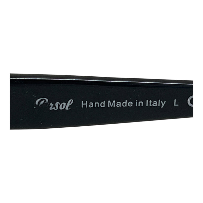 Persol/Sunglasses/Plastic/BLK/sleek frame silvr hinge