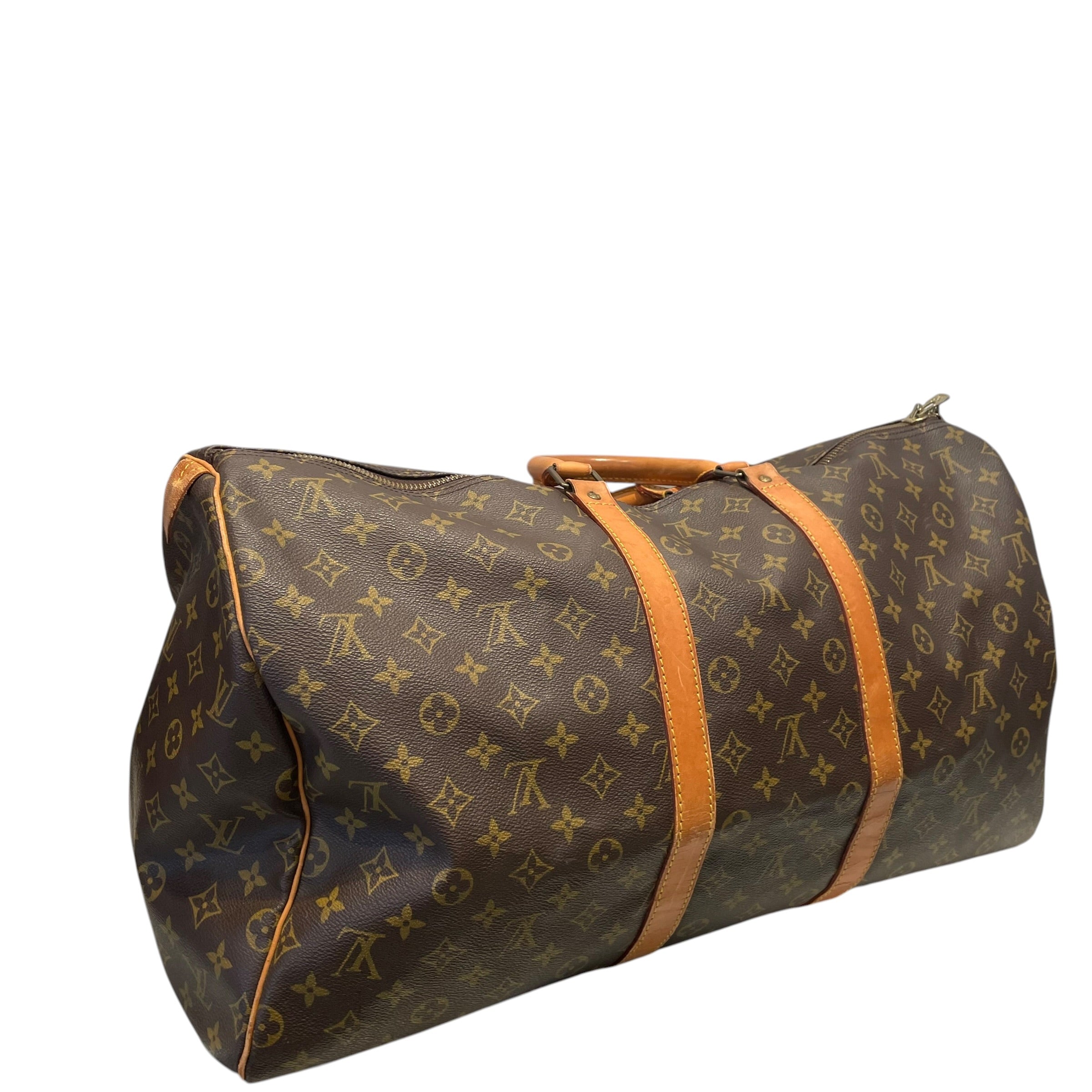 LOUIS VUITTON/Luggage/Monogram/Leather/BRW/Keepall 50 Duffle Bag view 5