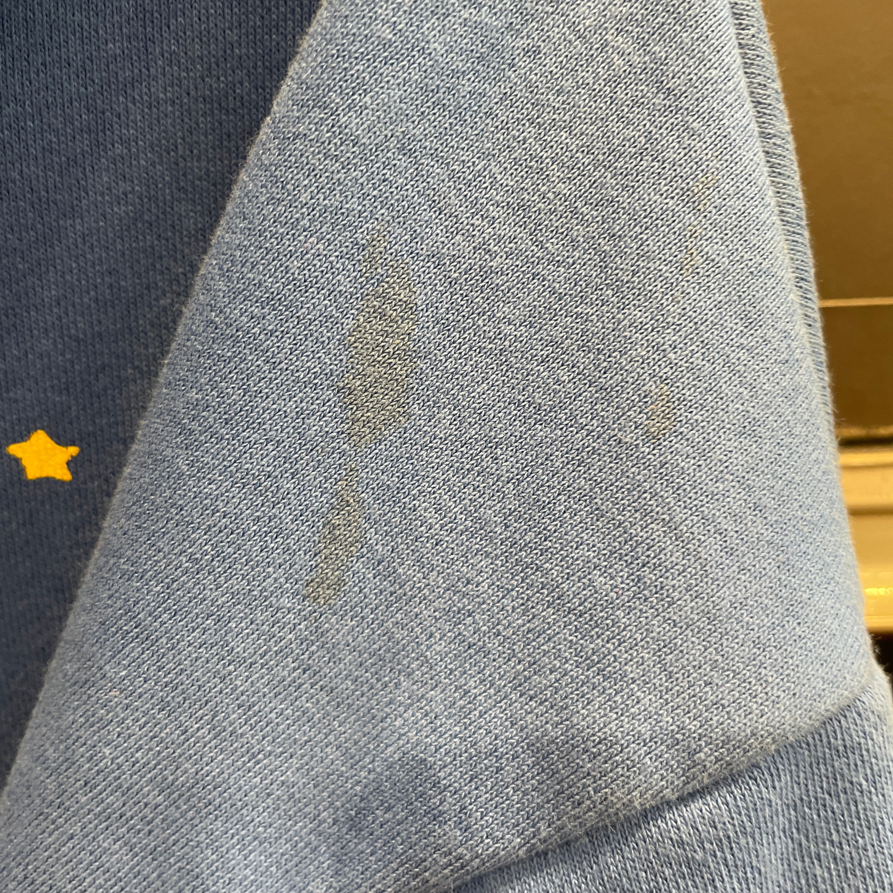 Sp5der/Hoodie/M/Graphic/Cotton/BLU/YELLOW LOGO/ STARS view 4