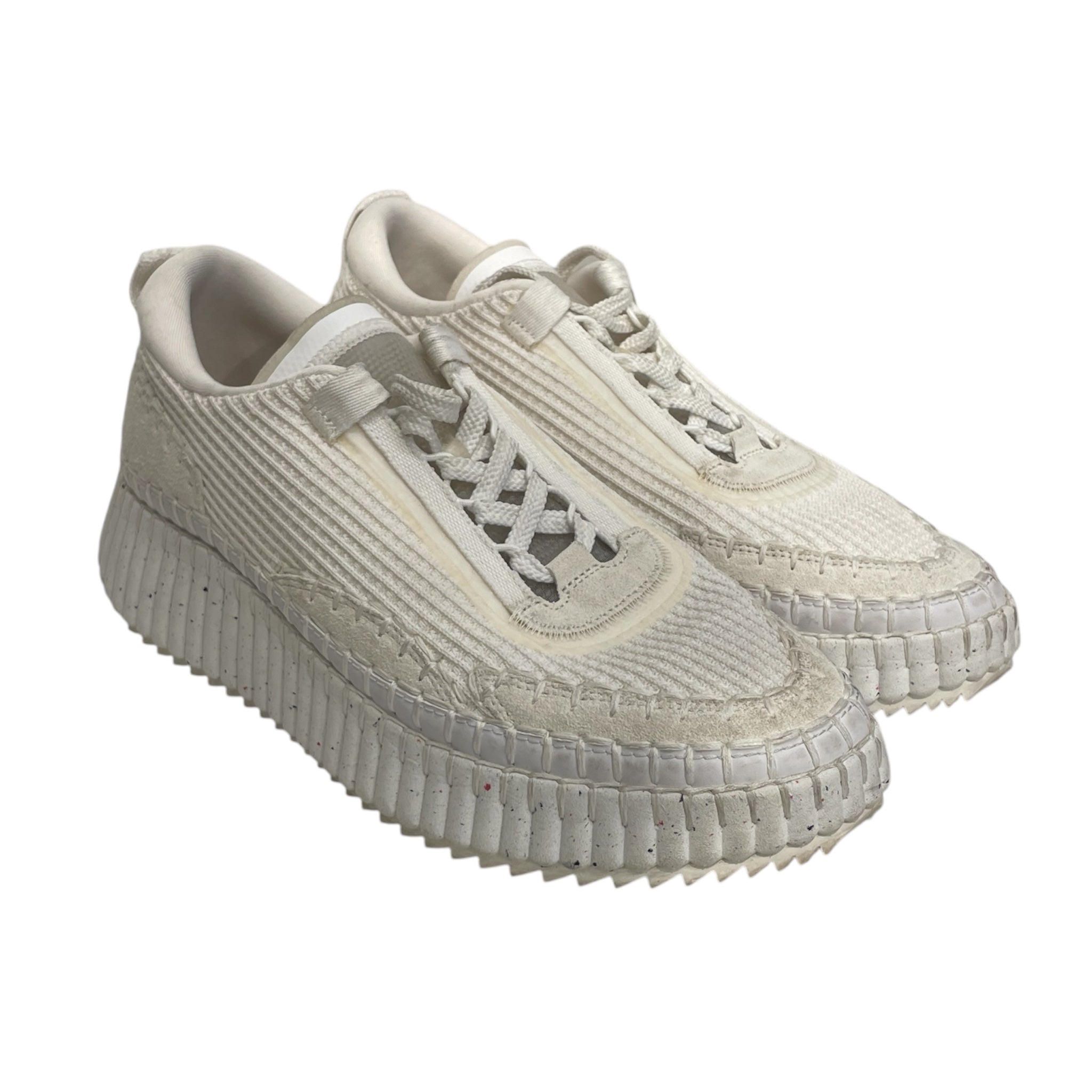Chloe/Low-Sneakers/EU 44/Polyester/WHT/NAMA STITCHED SNEAKER view 1