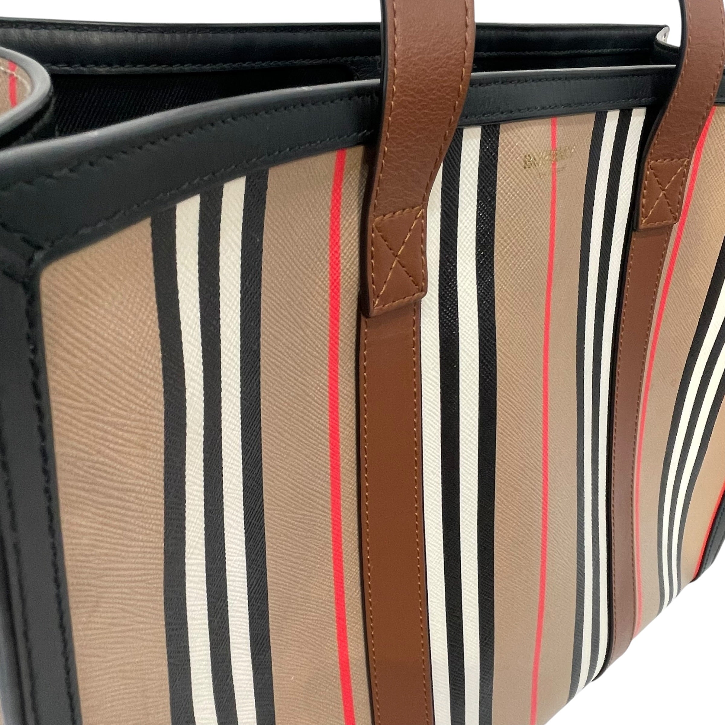 BURBERRY/Tote Bag/Stripe/Leather/CML/icon stripe e-canvas view 6
