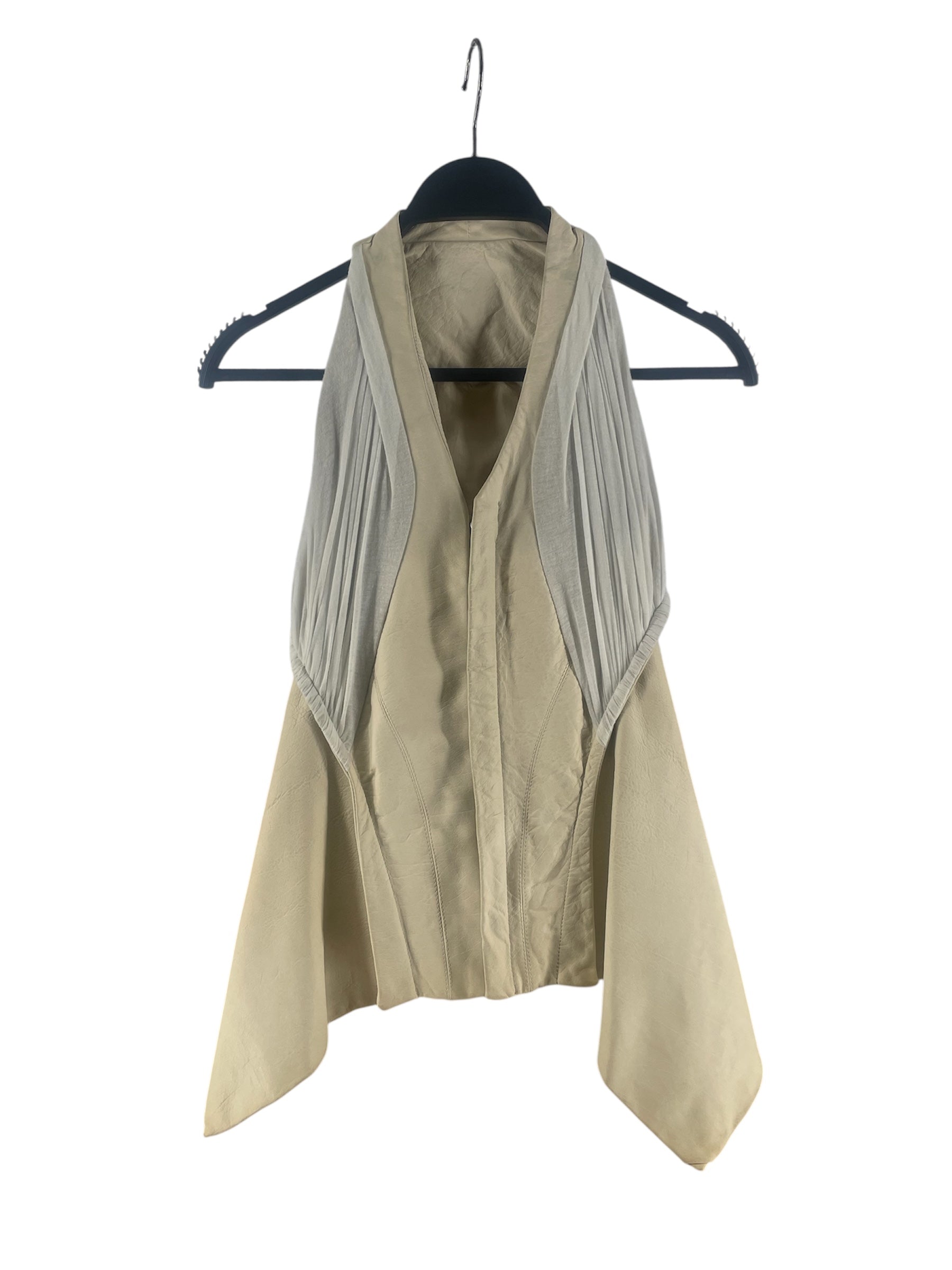 Rick Owens/Vest/38/Leather/WHT/Front Zip/RELEASE SS10 VEST - RO1741 view 1