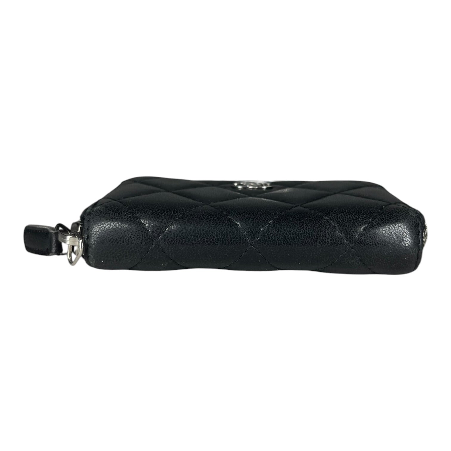 CHANEL/Coin Wallet/Leather/BLK/L's/Quilted lambskin zip coin bag view 4